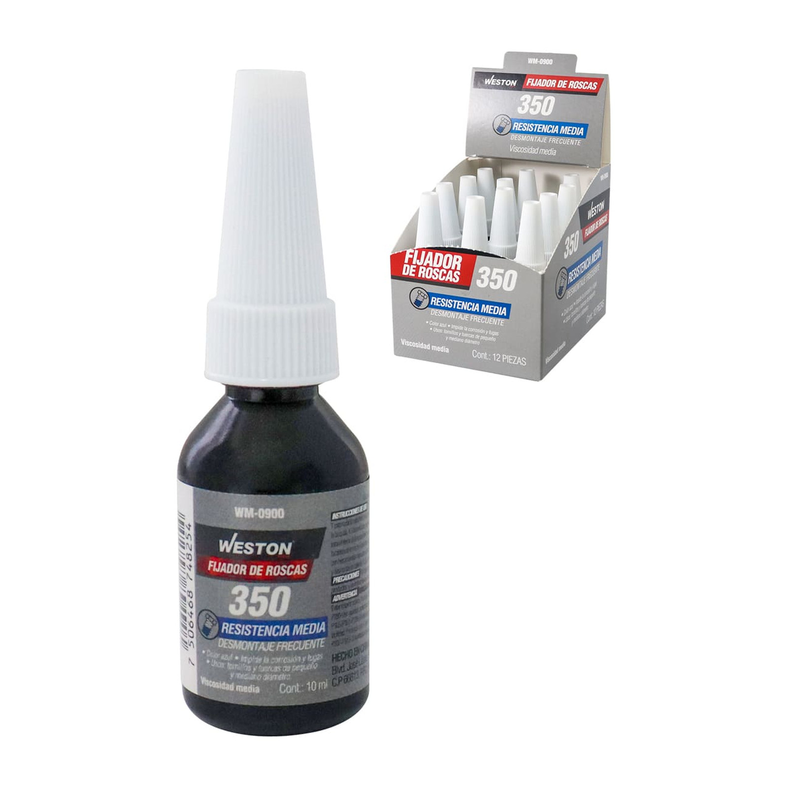 Fijador de Roscas Weston Resistencia Media Azul 10 ml