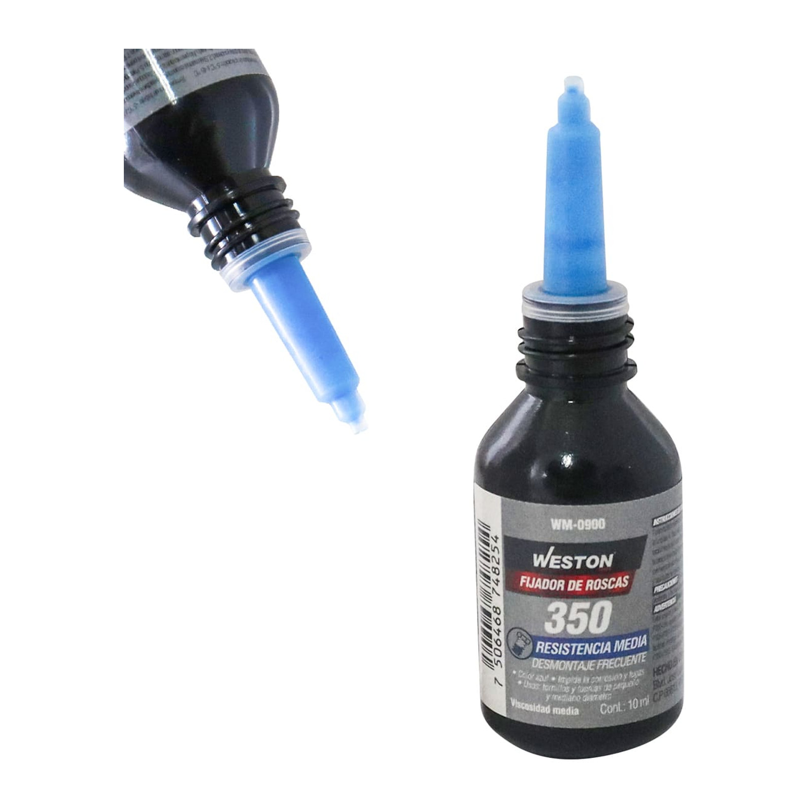 FIJADOR DE ROSCAS 350 RESISTENCIA MEDIA COLOR AZUL 10ml - Imagen 2