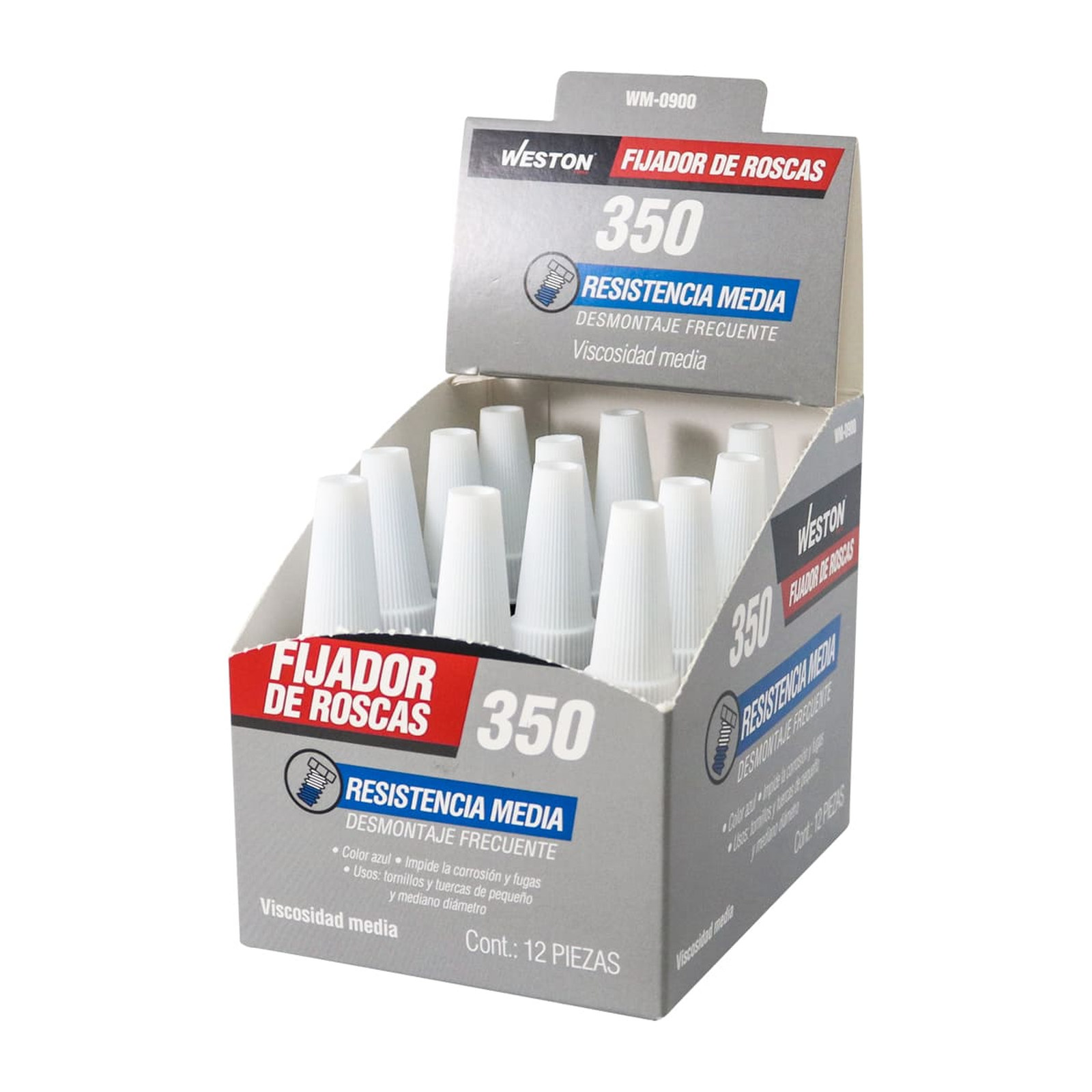 FIJADOR DE ROSCAS 350 RESISTENCIA MEDIA COLOR AZUL 10ml - Imagen 3