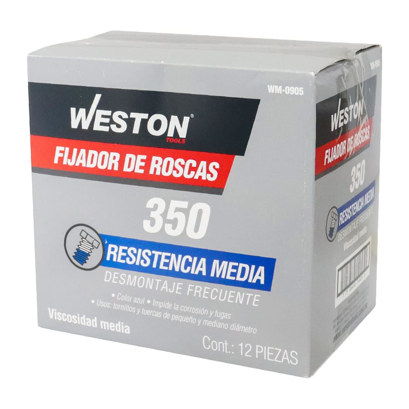 FIJADOR DE ROSCAS 350 RESISTENCIA MEDIA COLOR AZUL 50ml - Imagen 4