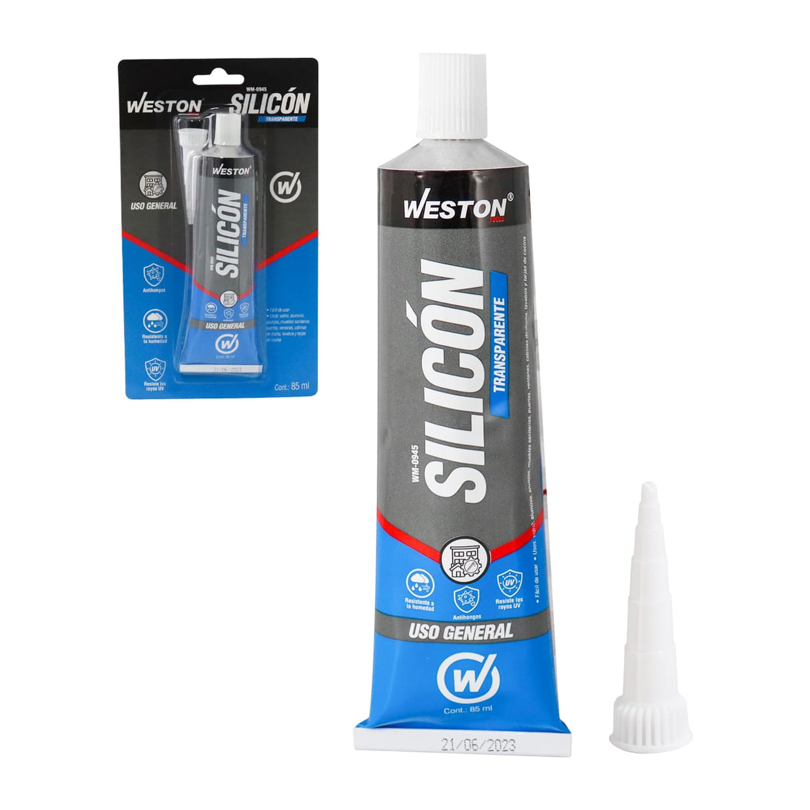 Silicón Transparente Uso General Tubo 85 ml Weston