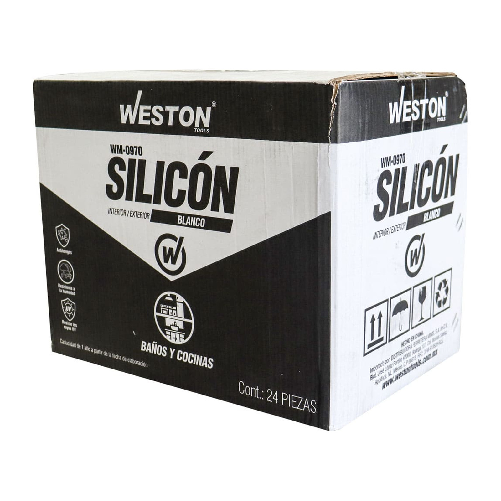 SILICON BLANCO P/BAÑOS Y COCINAS CARTUCHO 300ml - Imagen 4