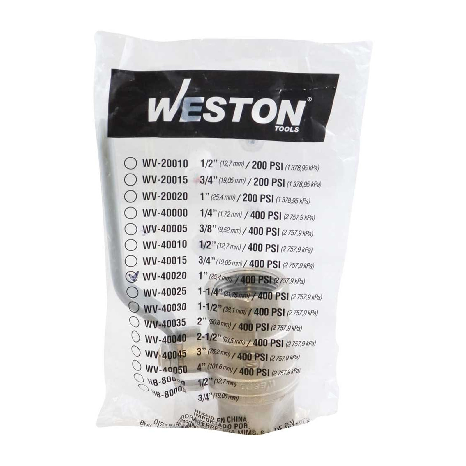 VALVULA DE ESFERA NIQUELADA ROSCABLE WOG 400 3/8" (CAJA C/20 PZAS - PRECIO X PIEZA) - Imagen 4