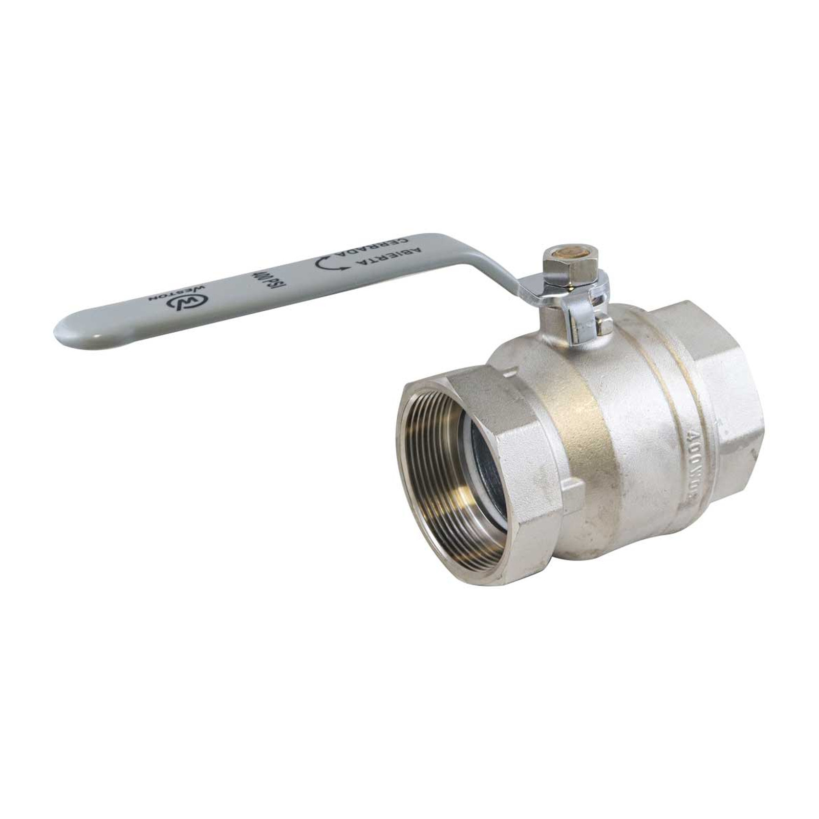 VALVULA DE ESFERA NIQUELADA ROSCABLE WOG 400 2" (CAJA C/2 PZAS - PRECIO X PIEZA) - Imagen 2