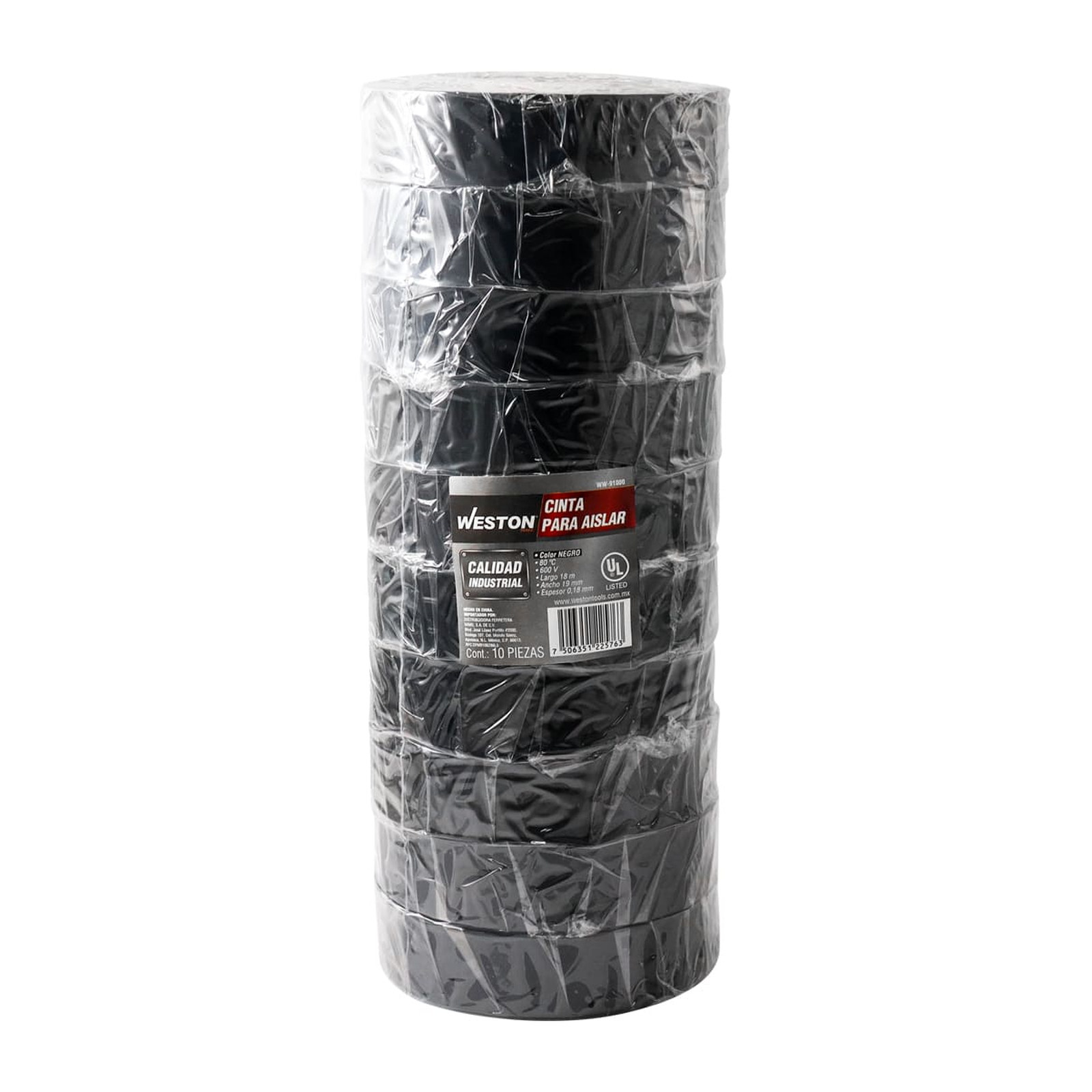 CINTA PARA AISLAR 18 m X 19 mm COLOR NEGRO (Precio x Empaque - Empaque c/10 pzas) - Imagen 4