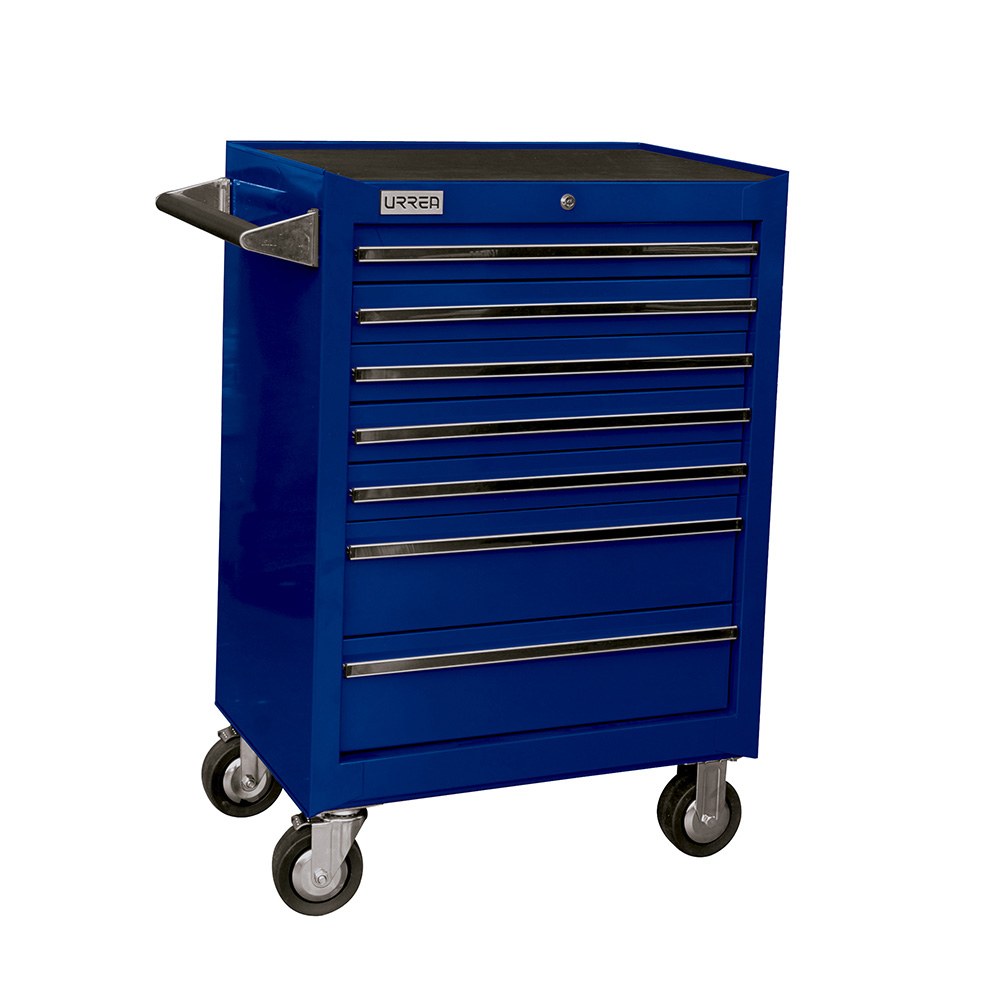 Gabinete móvil 7 gavetas color azul serie X 27" Urrea