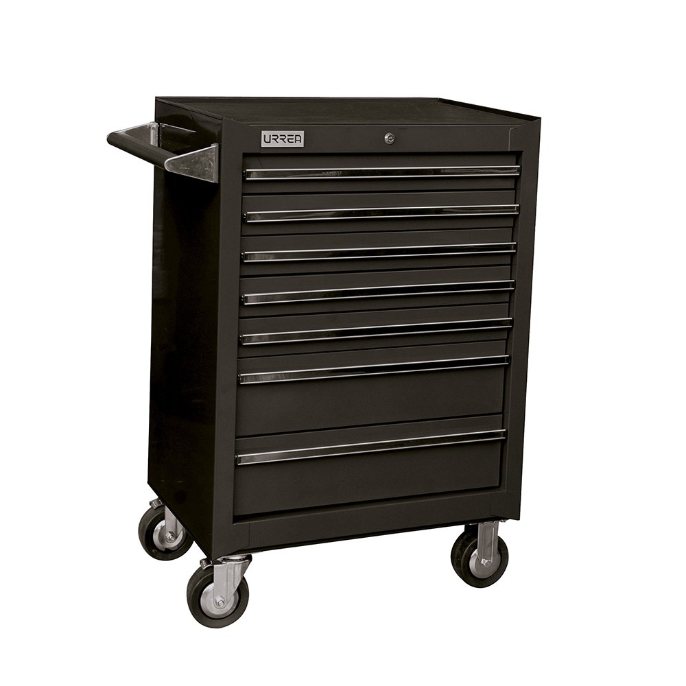 Gabinete móvil 7 gavetas color negro serie X 27" Urrea