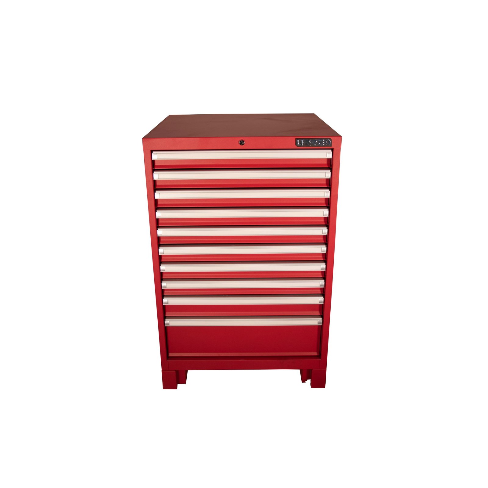 Gabinete fijo con 10 gavetas color rojo serie X 28" Urrea - Imagen 3