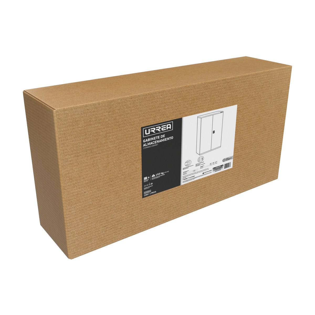 Gabinete modular 4 entrepaños serie X 35" Urrea - Imagen 2