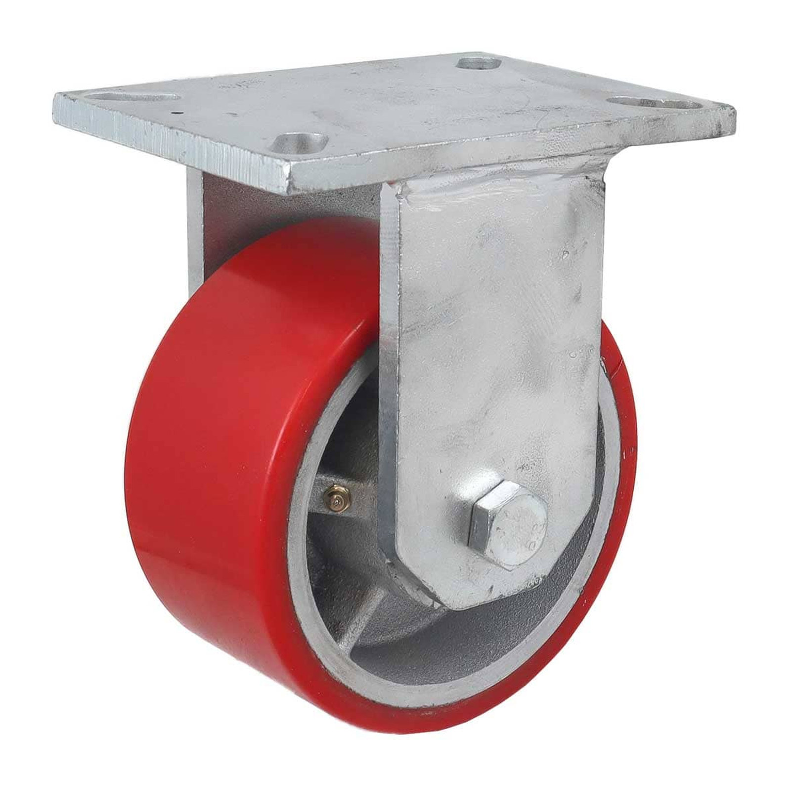 Rodaja Fija de Fierro Vaciado con Poliuretano Rojo 6" x 3" (152 x 75 mm) WESTON