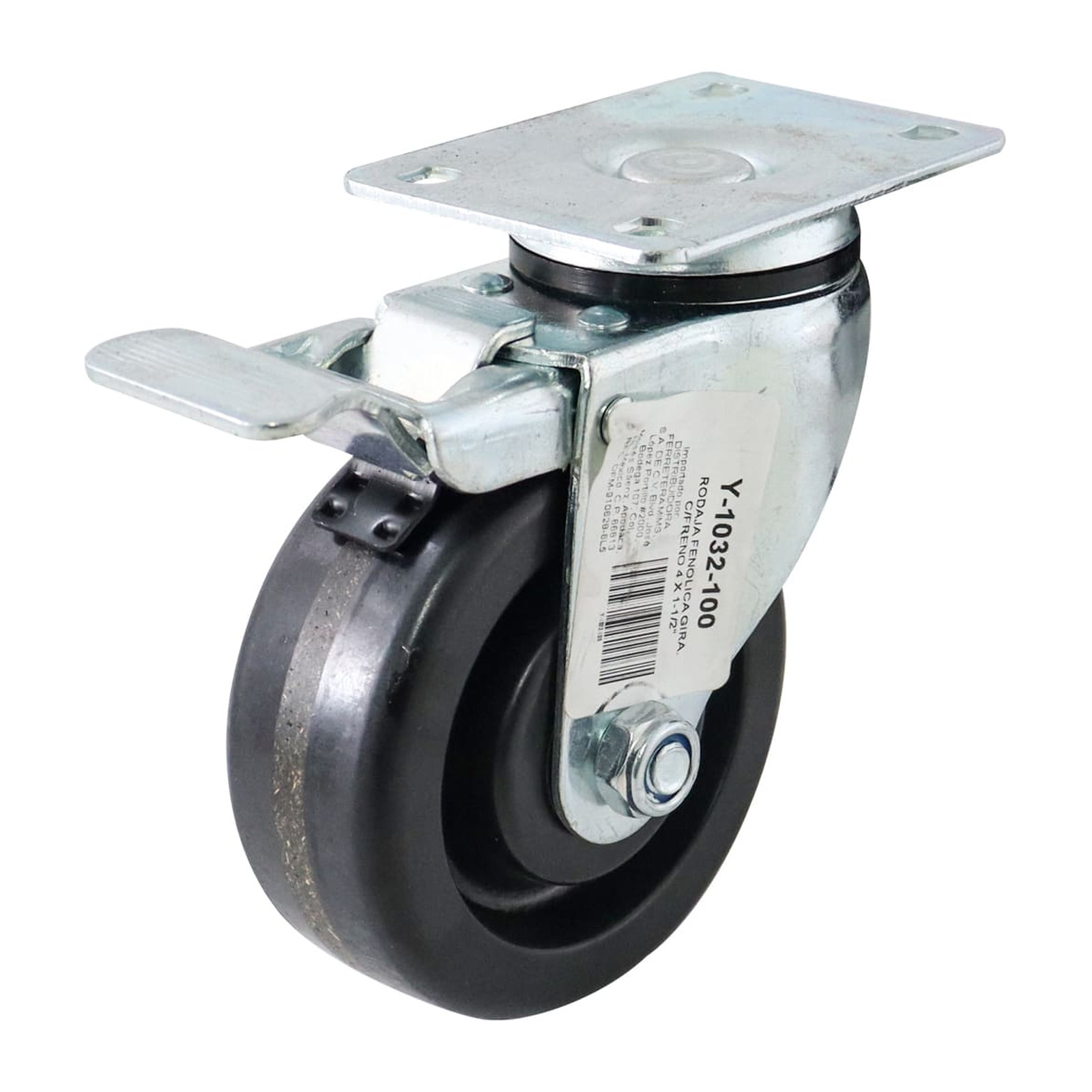 Rodaja Fenólica Giratoria con Freno 4 x 1-1/2" Weston