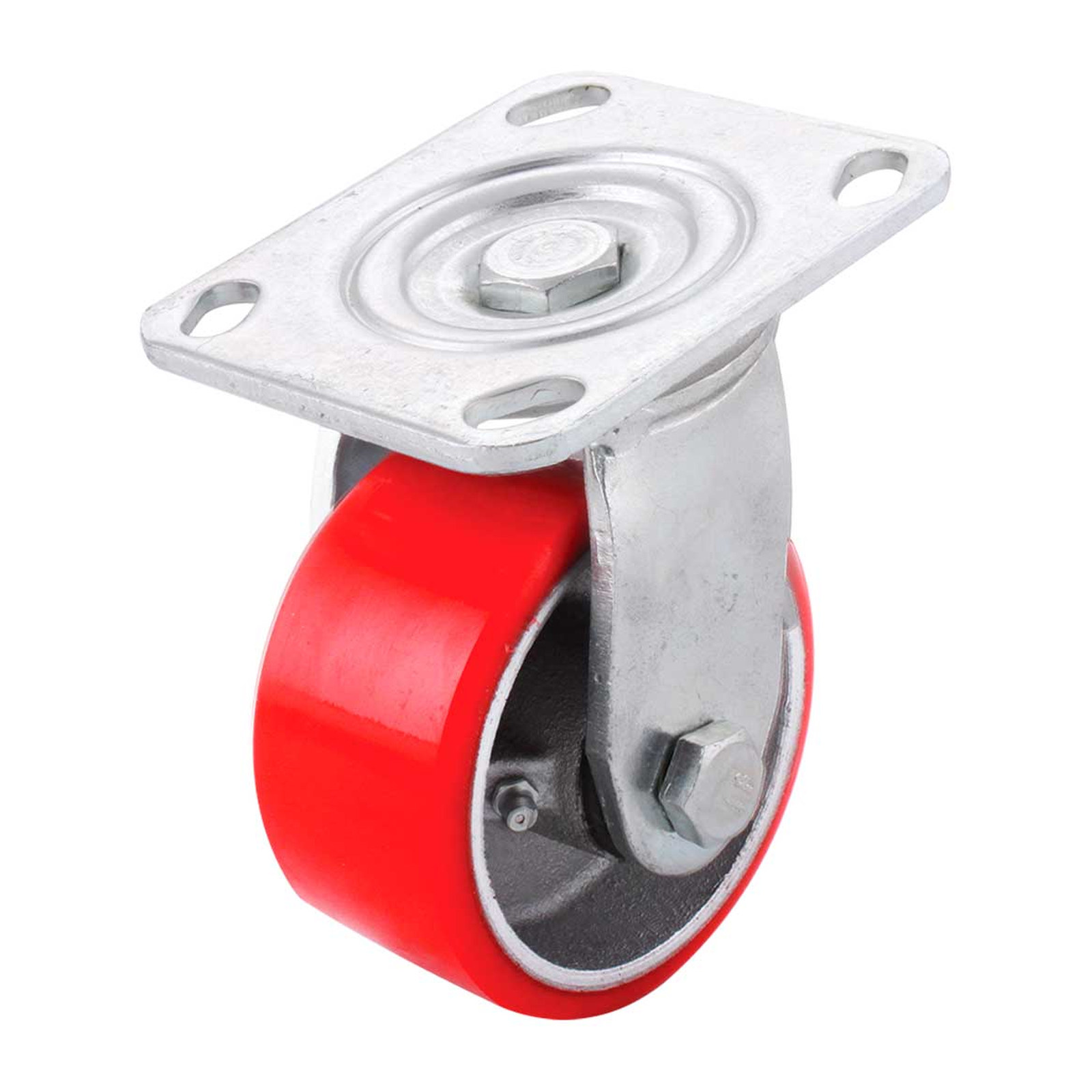 Rodaja Giratoria de Fierro Vaciado con Poliuretano Roja 6x2" WESTON