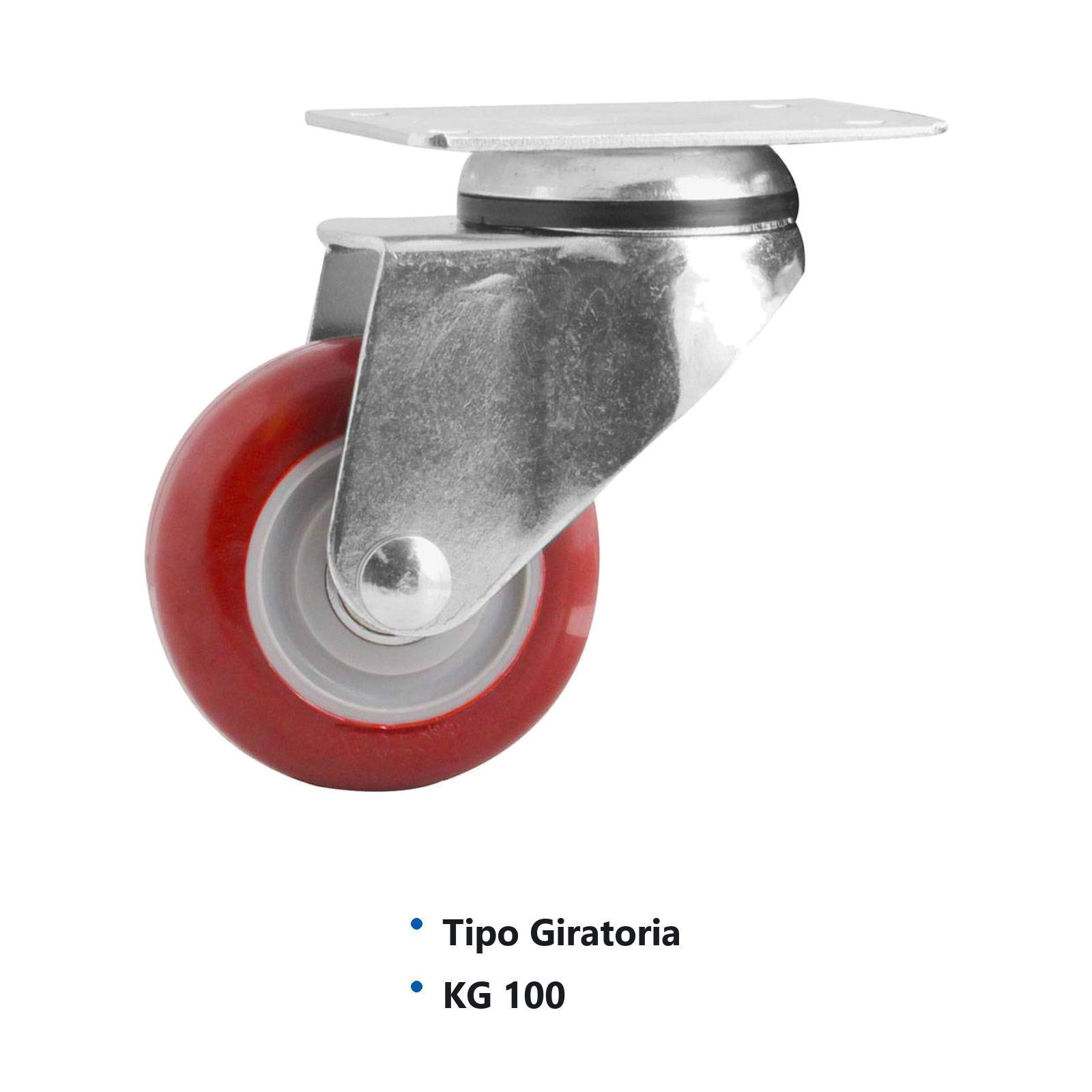 RODAJA MARRON PU GIRA. 3X1-1/4" - Imagen 2