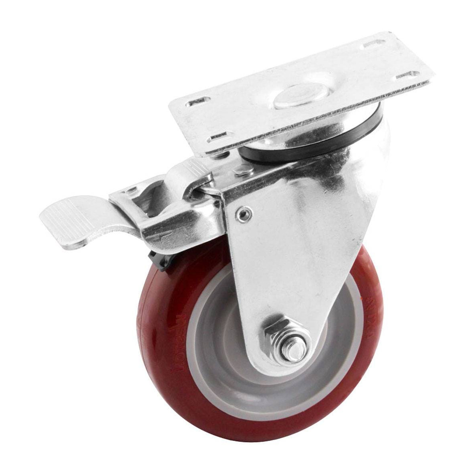 Rodaja Giratoria con Freno Total de Poliuretano 5x1-1/4" WESTON