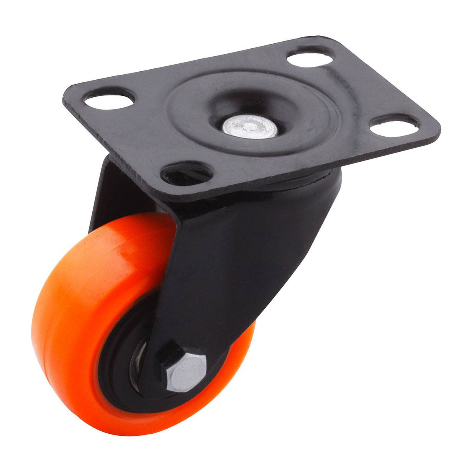 Rodaja de Poliuretano Naranja con Balero Giratorio 2-1/2 x 1-1/4" Weston