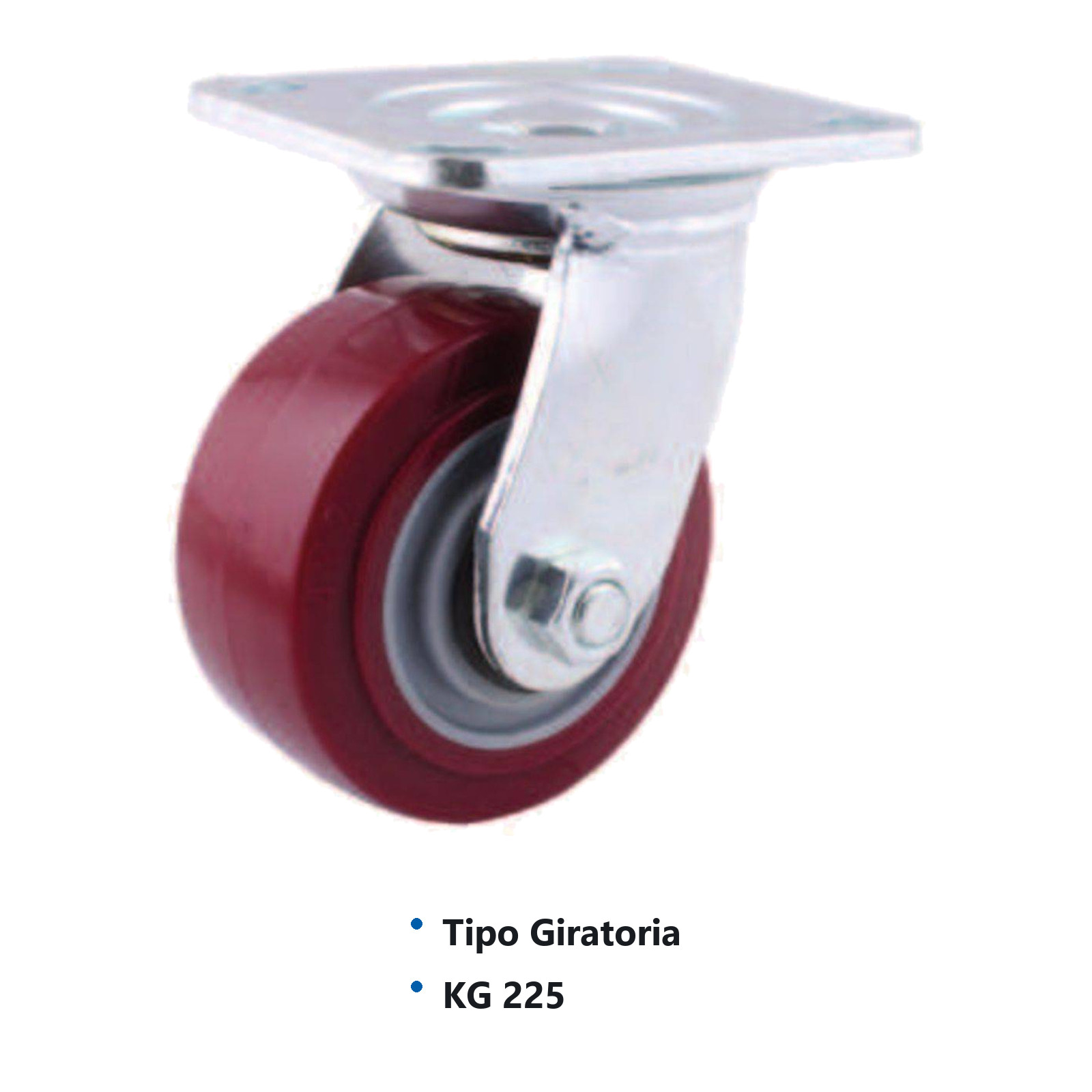 RODAJA MARRON PU GIRA. 4X2" - Imagen 2
