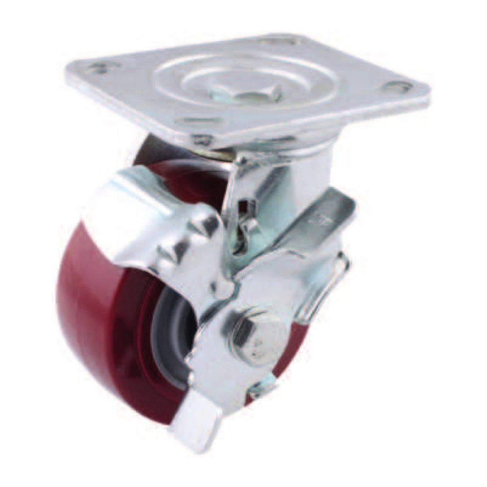 Rodaja Giratoria con Freno de Poliuretano Marrón 6x2" Weston