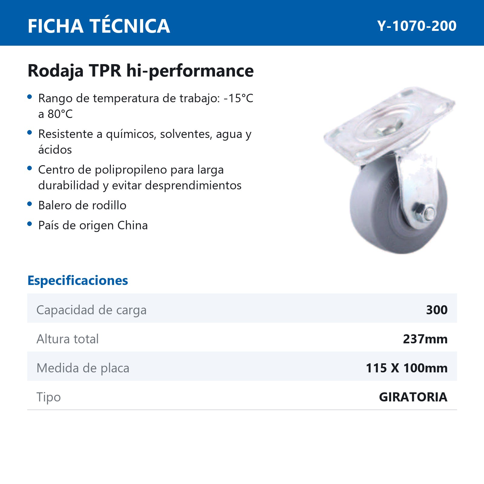 RODAJA TPR HI-PERFORMANCE GIRA. 8X2" - Imagen 2
