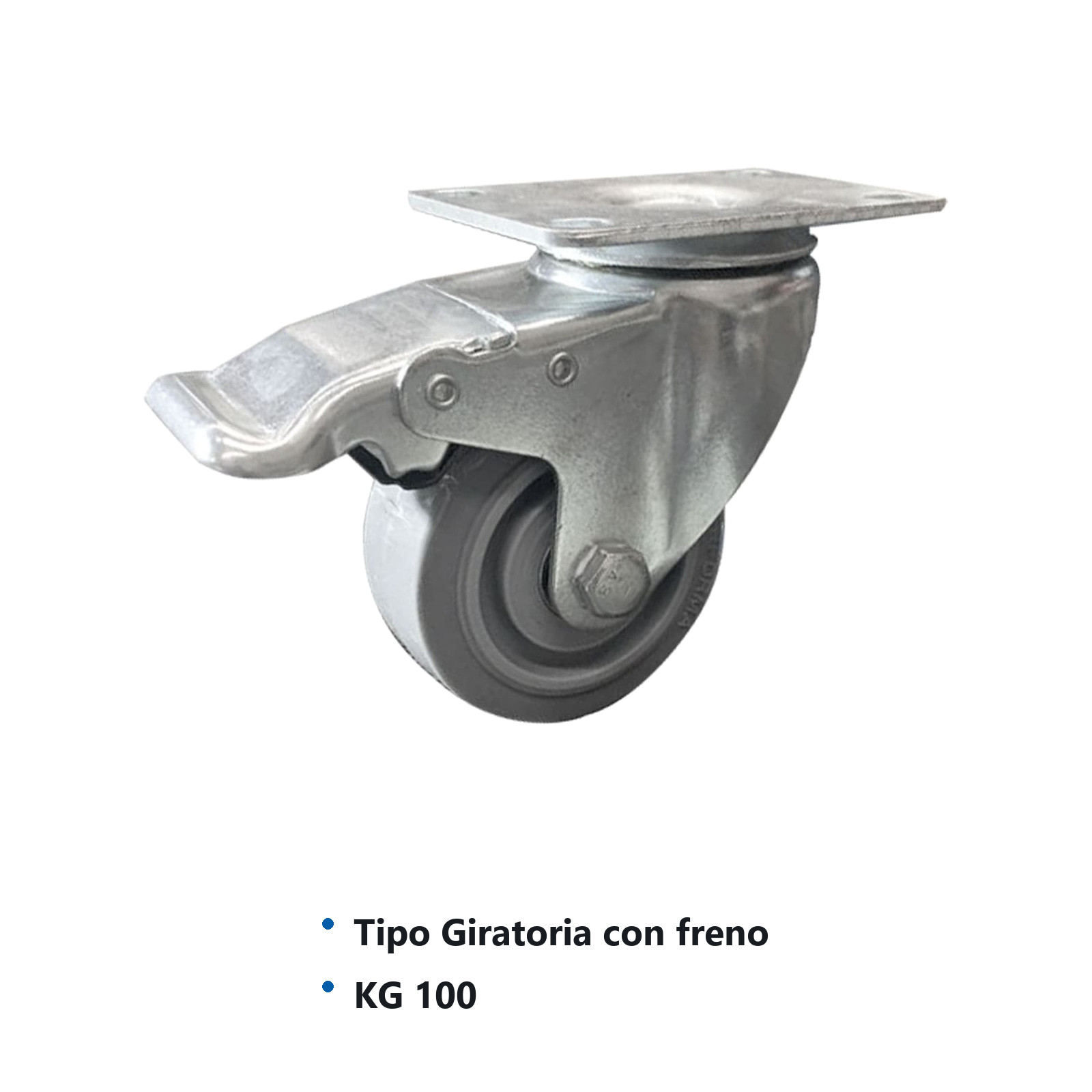 RODAJA TPR HI-PERFORMANCE GIRA. C/FRENO 3X1-1/4" - Imagen 2