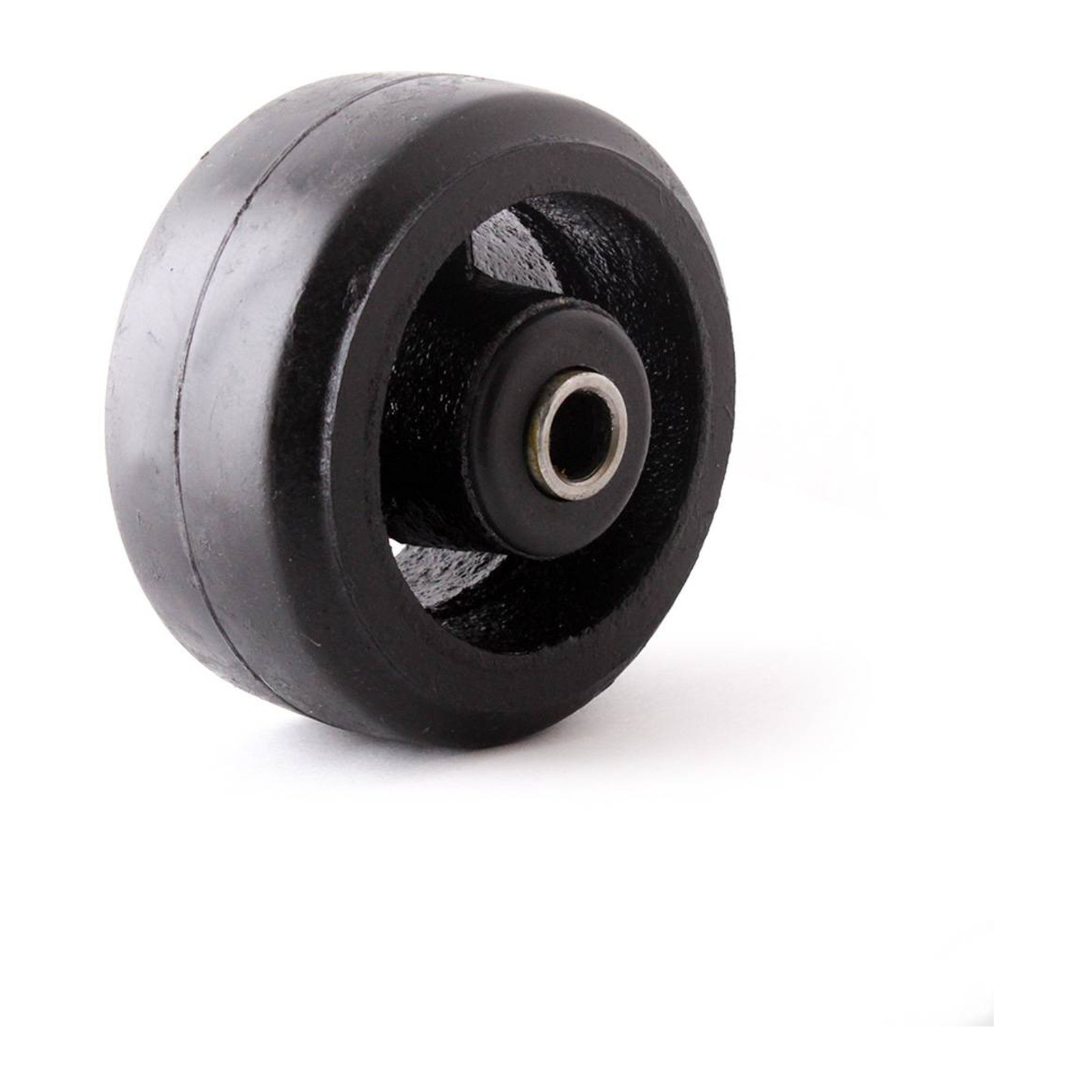 Rueda de Fierro Vaciado con Hule Negro 4x2" con Balero Weston