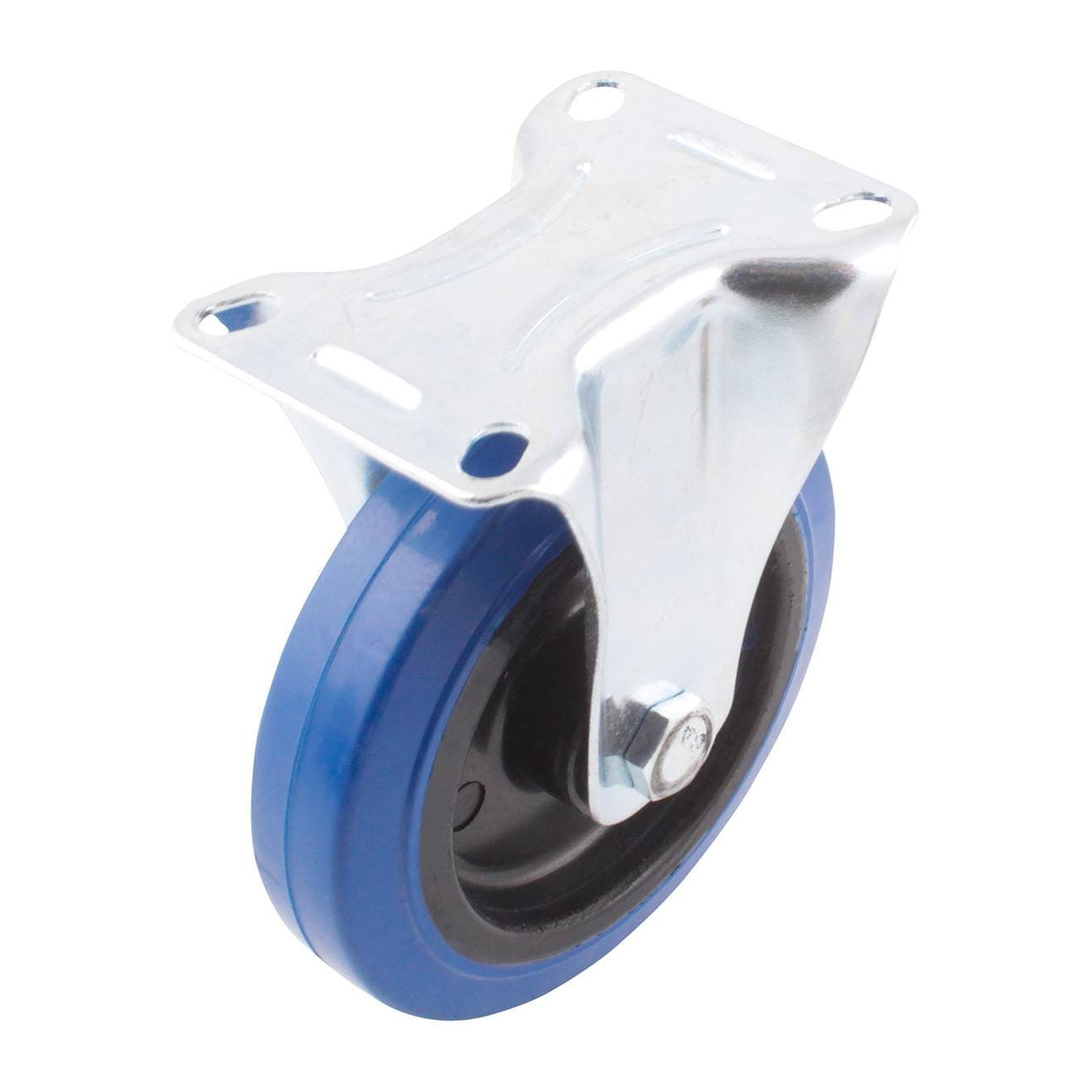 Rodaja Fija de Goma Azul 3" x 1-1/4" Weston