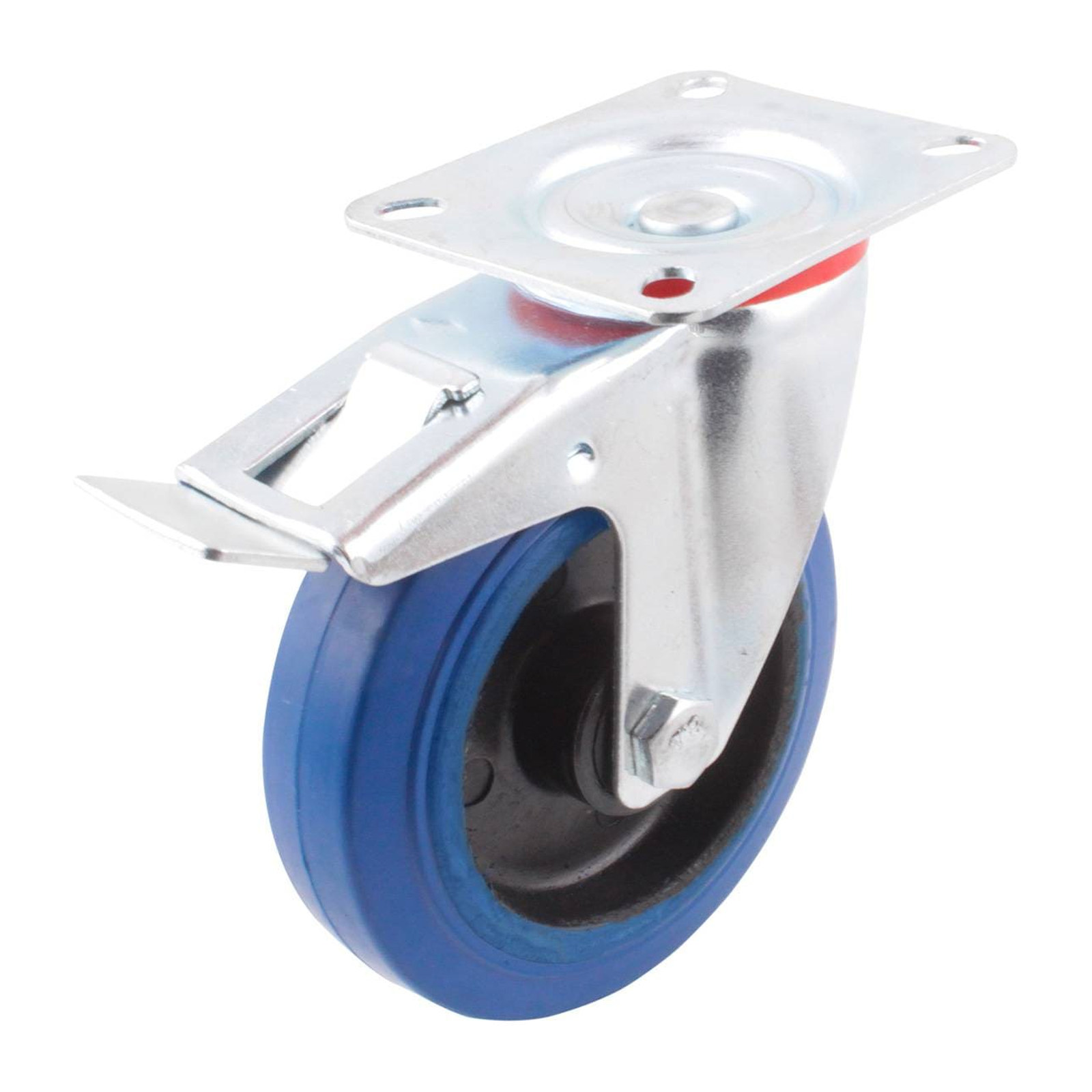 Rodaja Giratoria con Freno de Goma Azul 3" x 1-1/4" WESTON