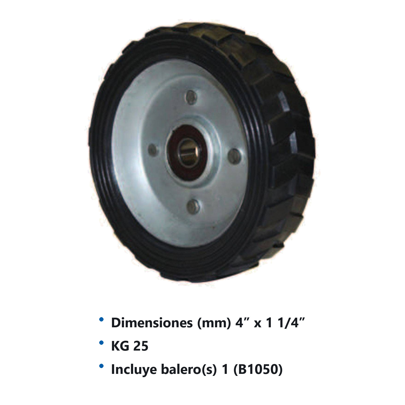 RUEDA P/DIABLO 4X3/8" 1 BALERO - Imagen 2