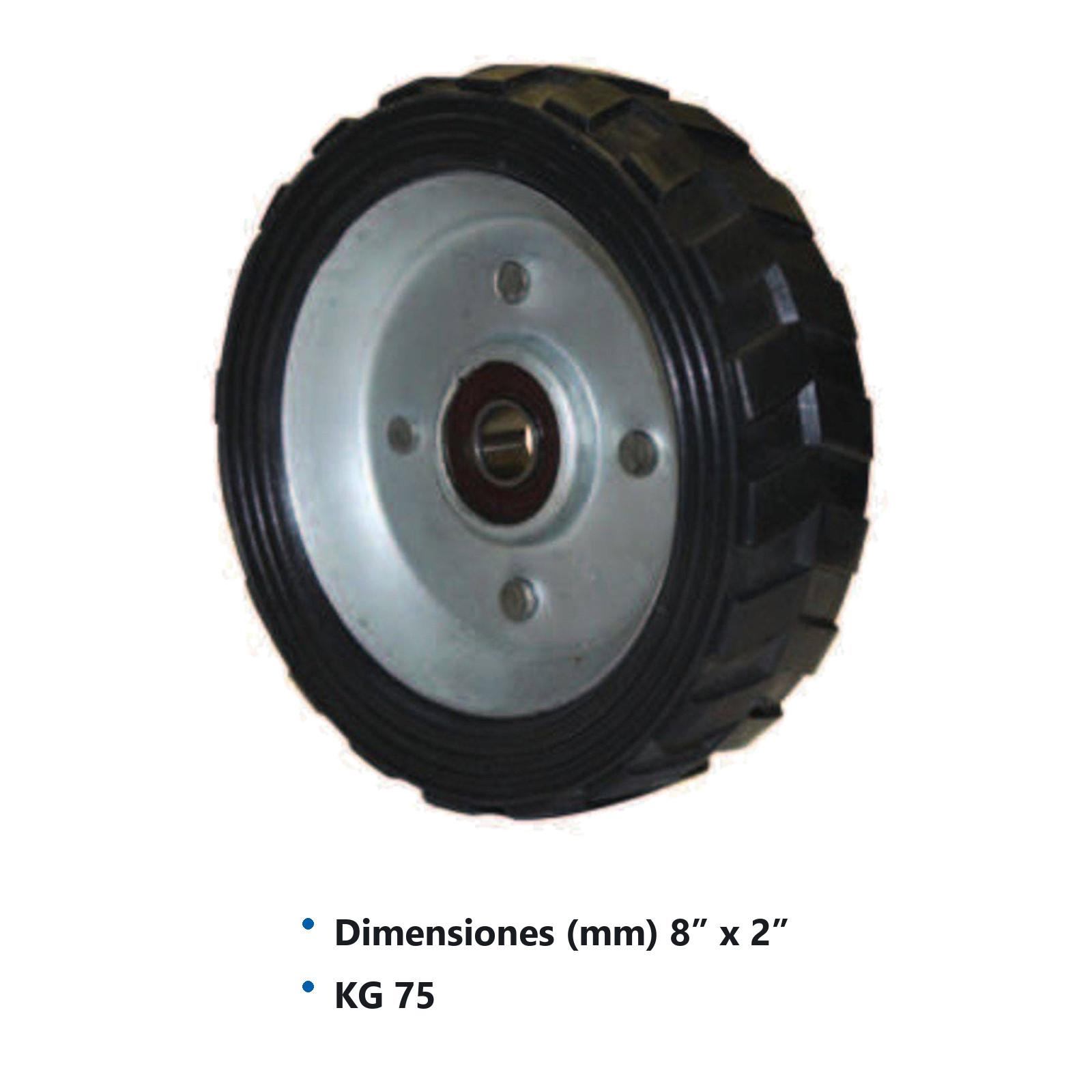 RUEDA P/DIABLO 8X5/8" 2 BALERO - Imagen 2