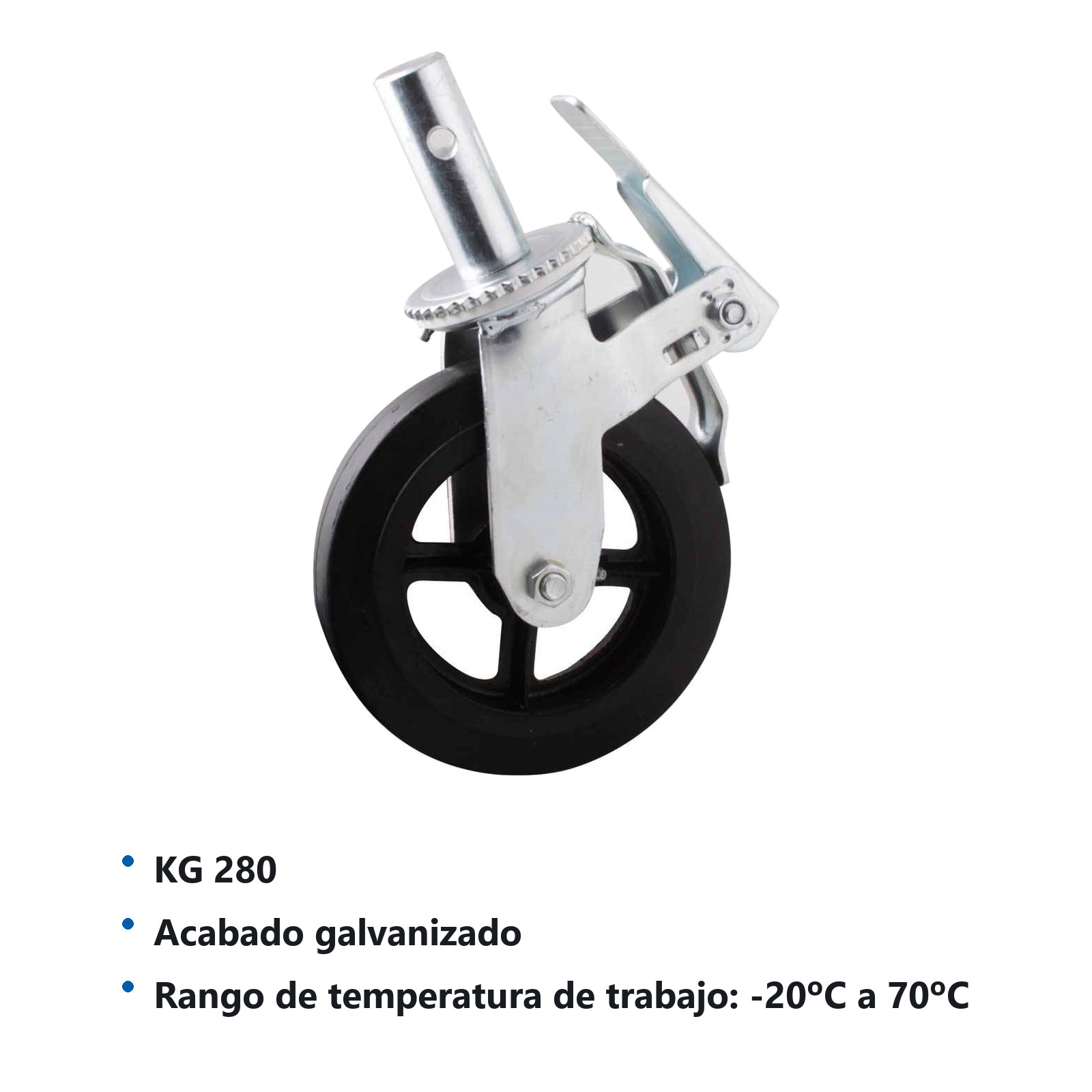 RODAJA ANDAMIO MO FIERRO VACIADO 8 X 2"" - Imagen 2