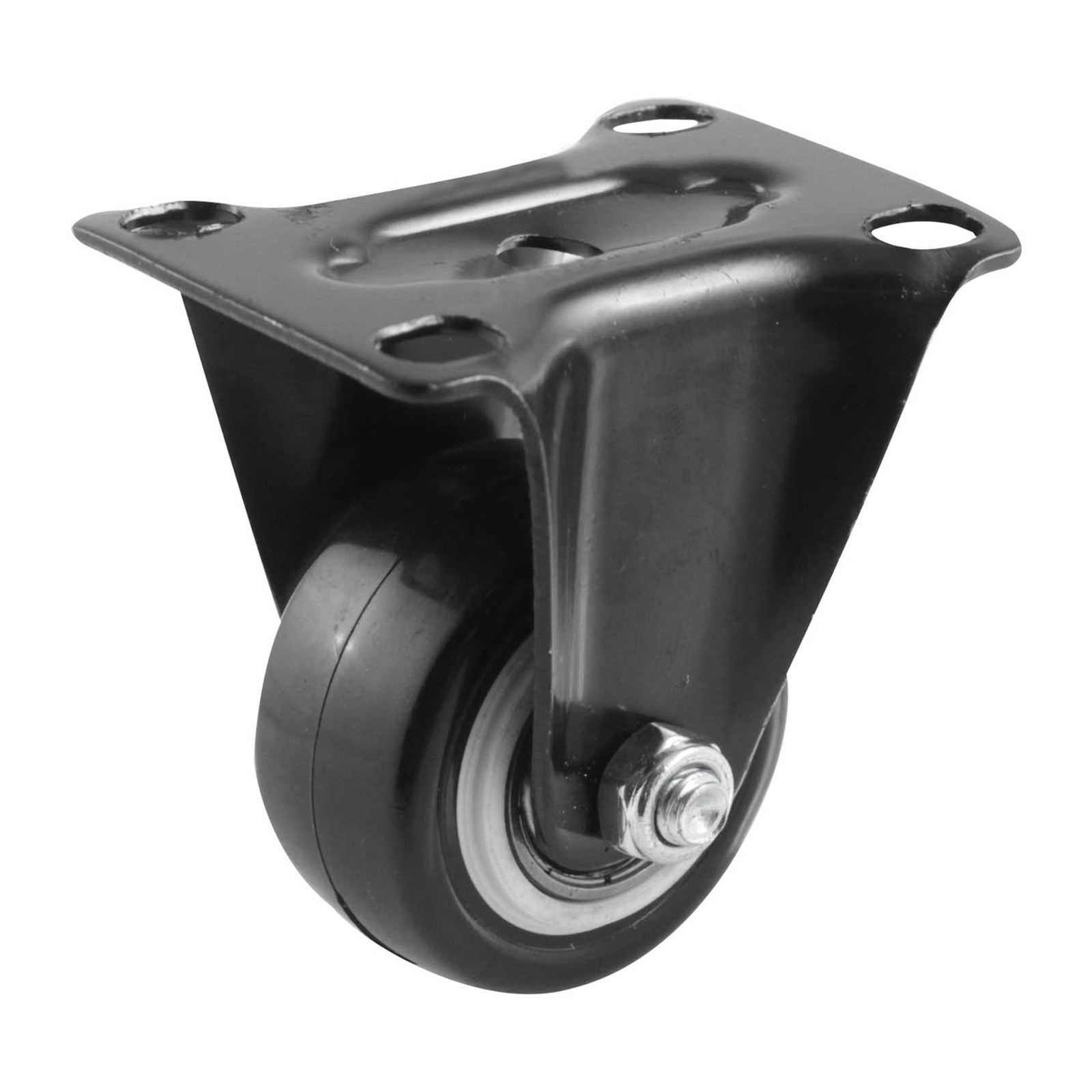 Rodaja Fija Negra de Poliuretano con Balero 1-1/2" (40x22 mm) Weston