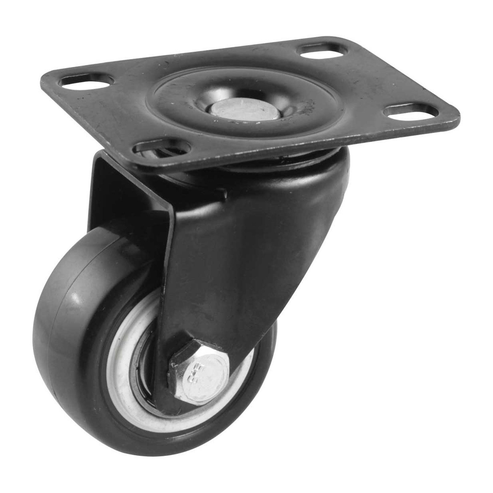 Rodaja Giratoria Negra de Poliuretano con Balero 3" (75x32 mm) Weston