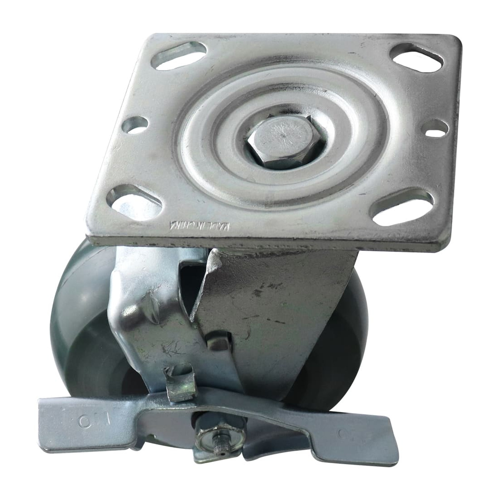 RODAJA PU VERDE C/NAILON GIRA. C/FRENO 5X2" USO RUDO - Imagen 3