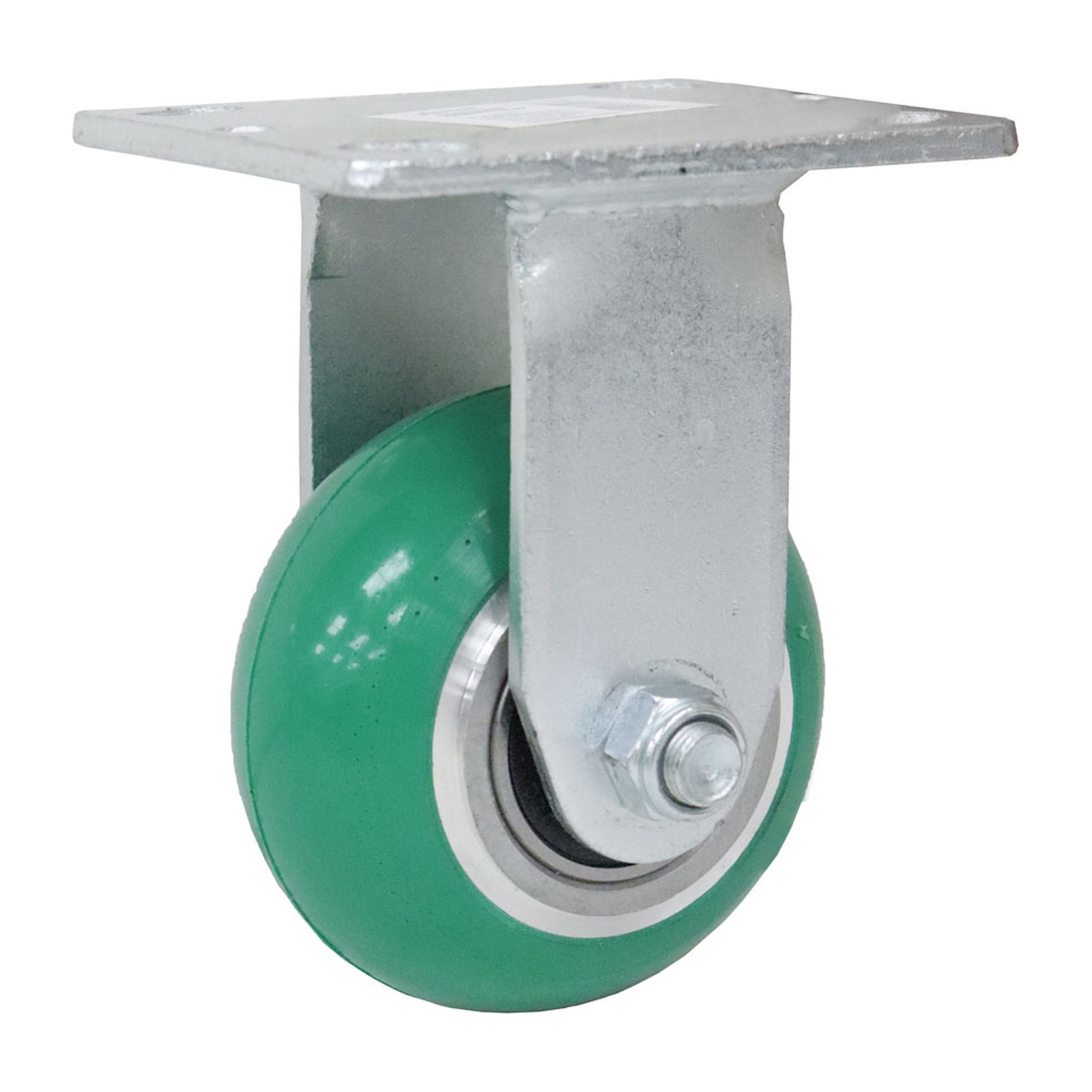 Rodaja Fija de Poliuretano Verde con Centro de Aluminio 5x2" Weston