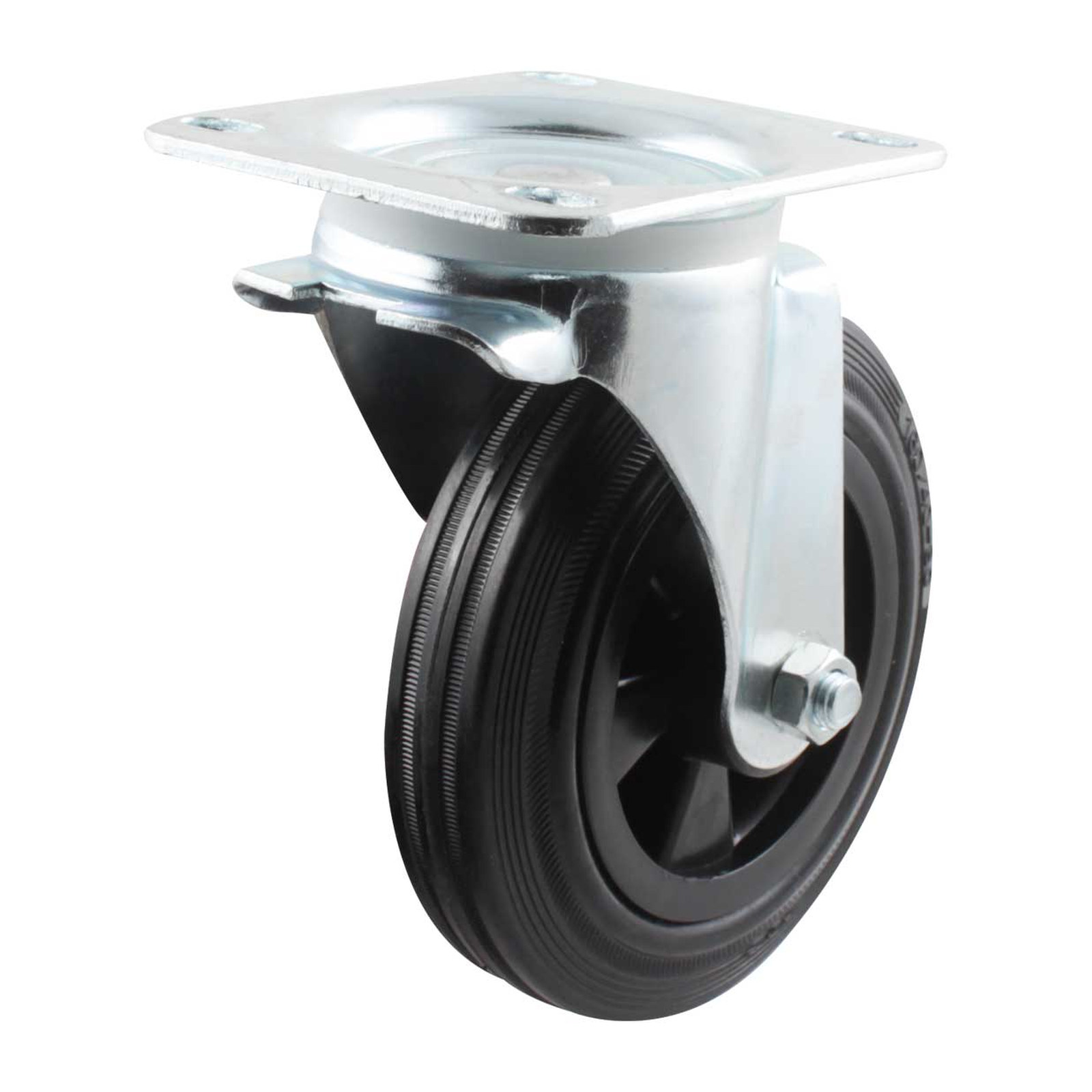 Rodaja de Hule Giratoria con Centro de Polipropileno 160mm x 40mm Weston