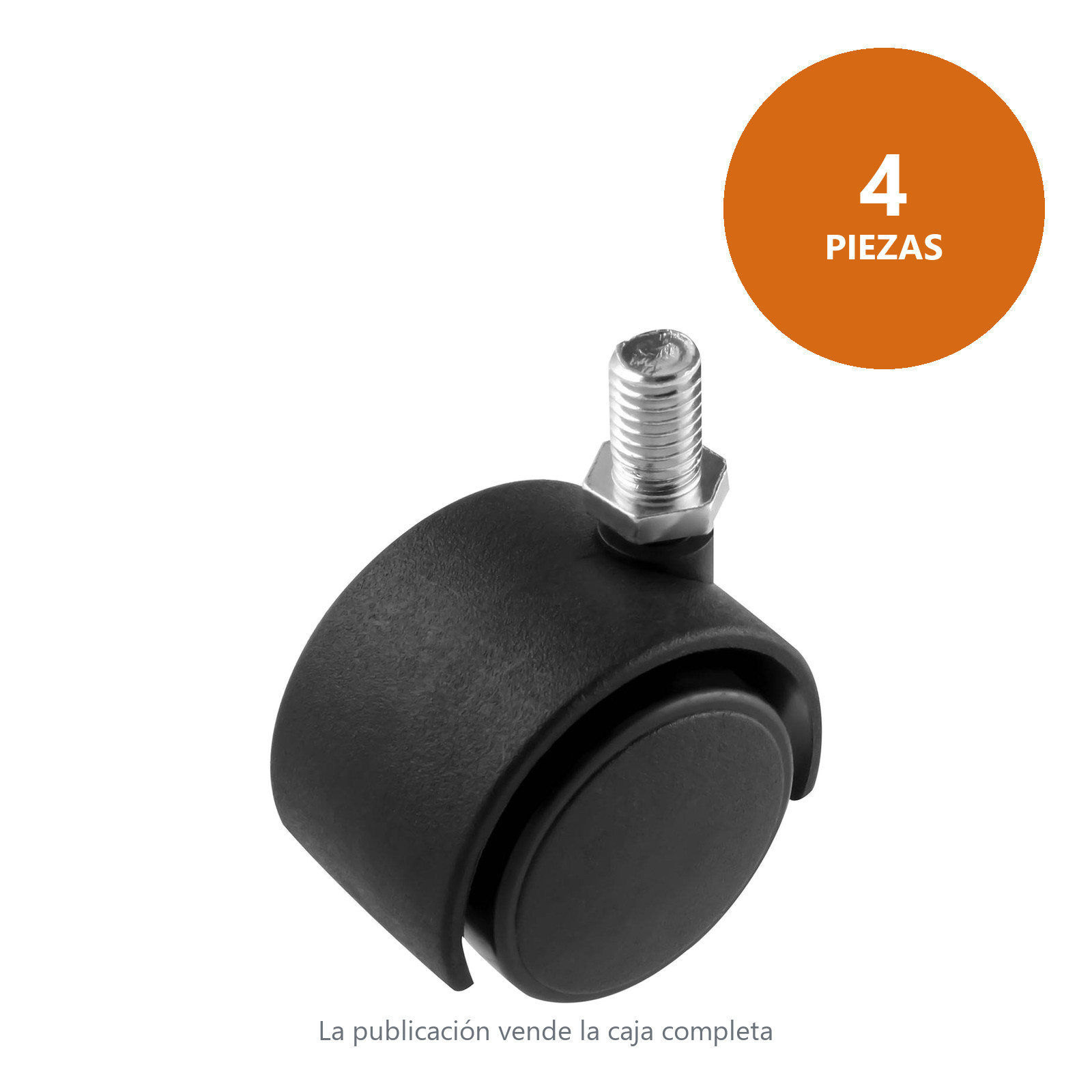 RODAJA TIPO YOYO C/ROSCA 3/8-16 40MM X 40MM (Precio x pieza - Empaque c/4 pzas) - Imagen 2