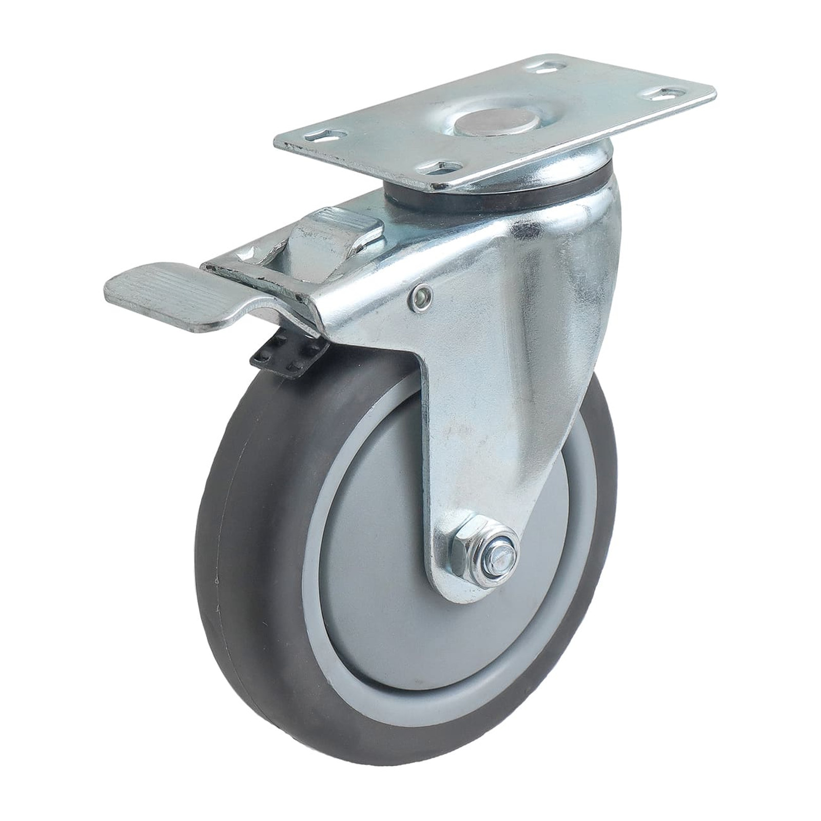 Rodaja TPR con PP Giratoria con Freno 3 x 1-1/4" Weston