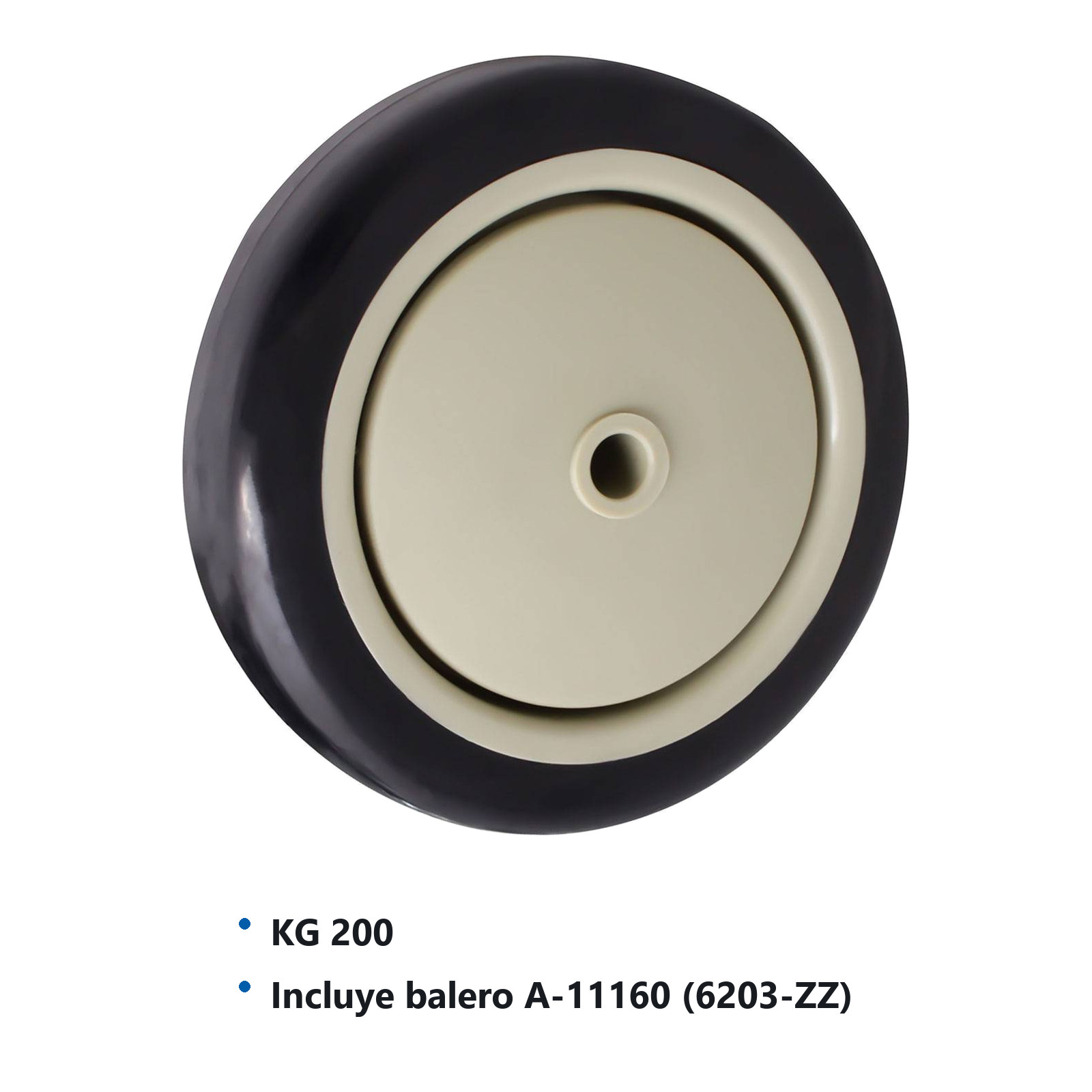 RUEDA P/RODAJA PU /PP SUPER 5" X 1-1/4" - Imagen 2