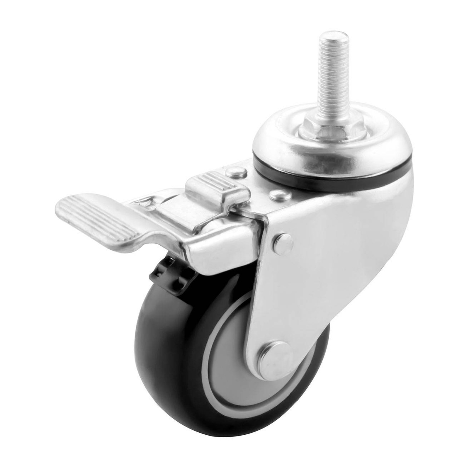 Rodaja para Súper con Espiga Giratoria y Freno 77x32 mm Weston