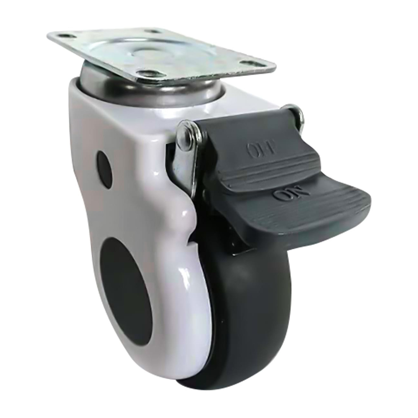 Rodaja Giratoria con Freno TPR para Uso Médico WESTON 5'' x 1-1/4''