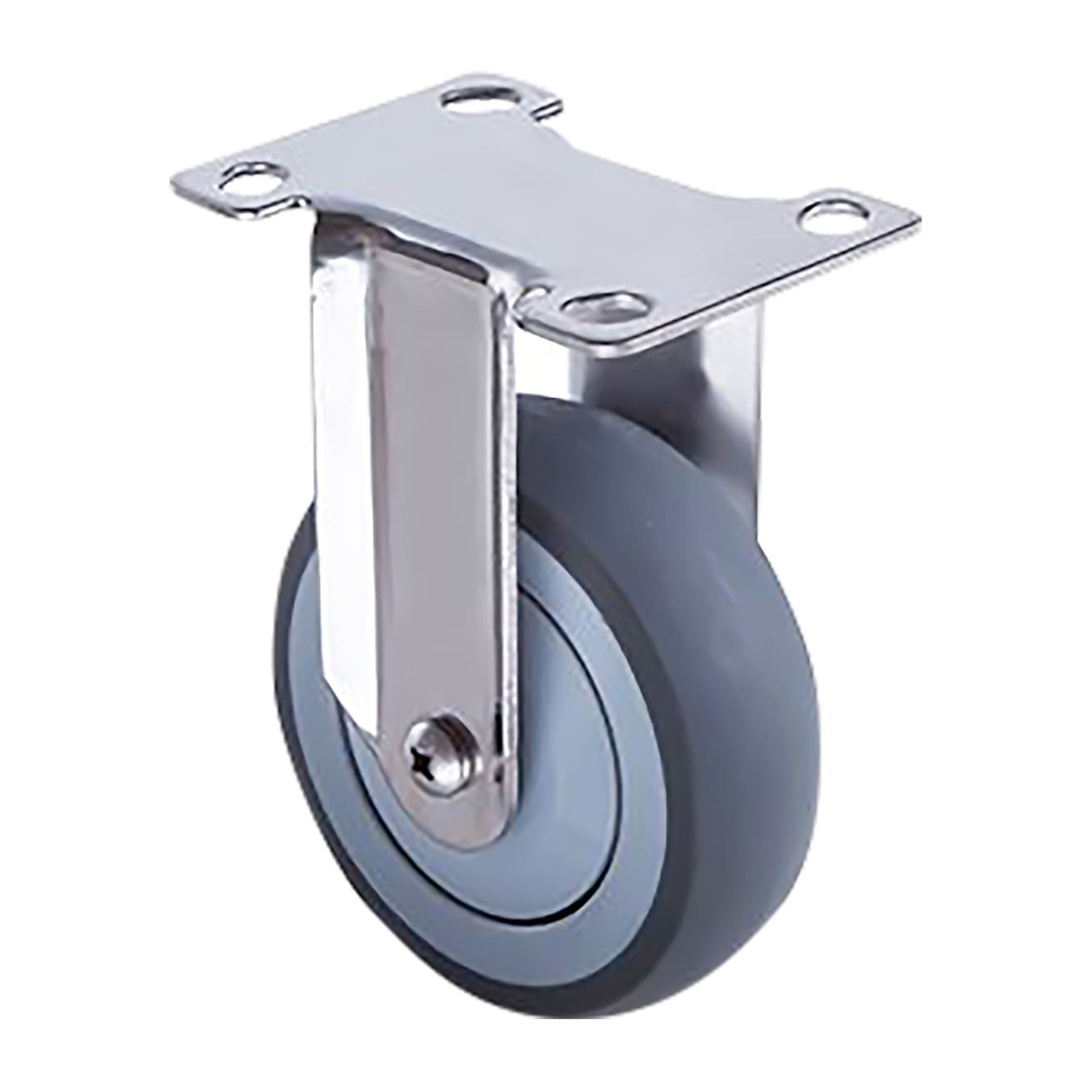 Rodaja TPR Fija con Horquilla de Acero Inoxidable Uso Medio 3'' x 1-1/4'' WESTON