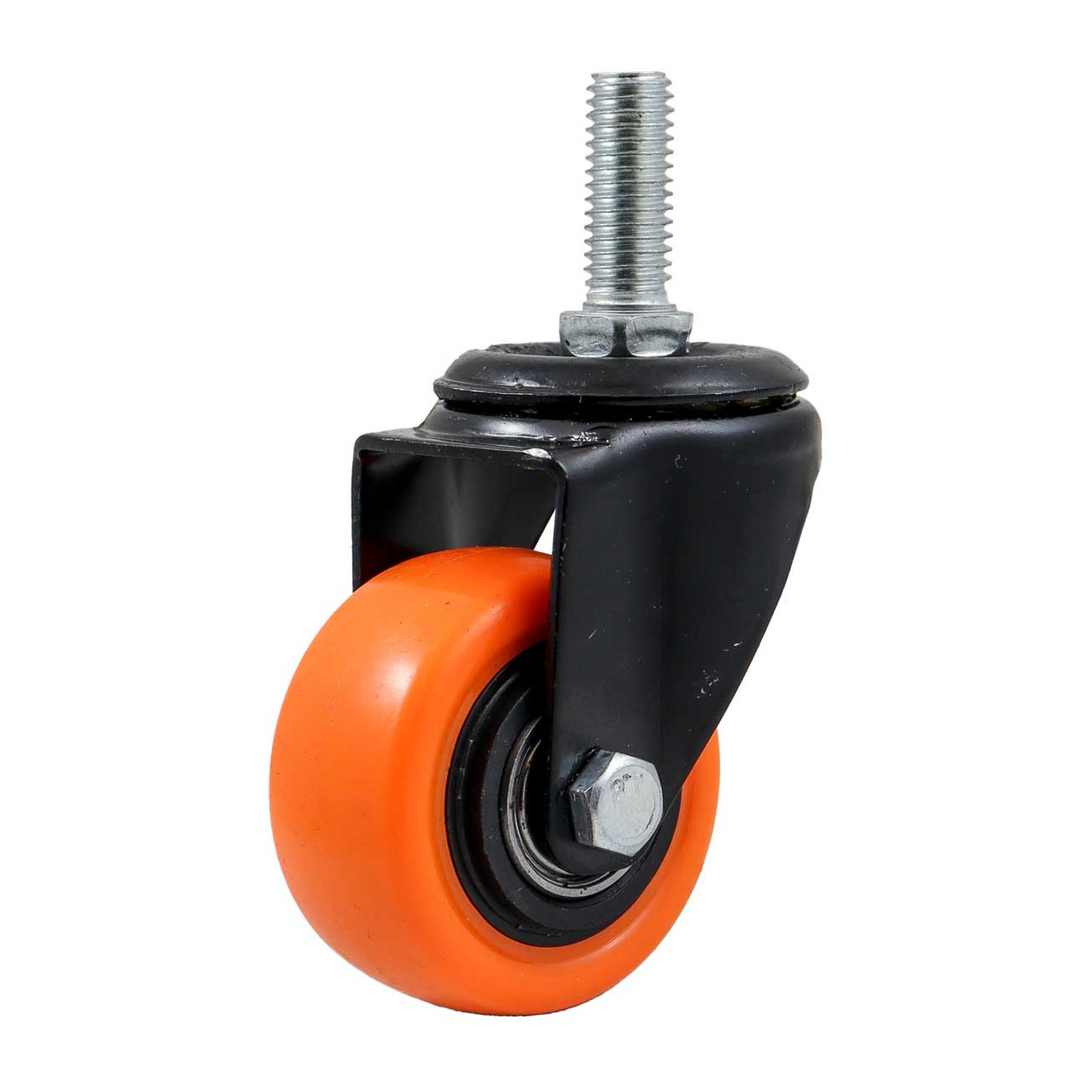 Rodaja Naranja de Poliuretano Giratoria con Espiga Roscada 2-1/2" x 1-1/4" WESTON