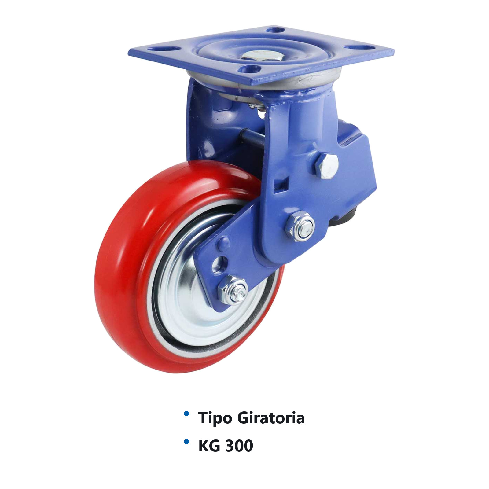 RODAJA AMORTIGUADORA D/PU GIRATORIA 6 X 2" - Imagen 2