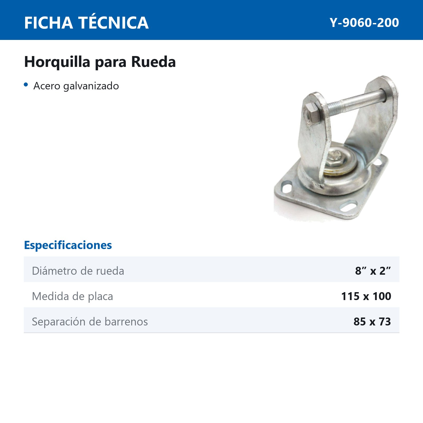 HORQUILLA GIRA. 8X2" - Imagen 2