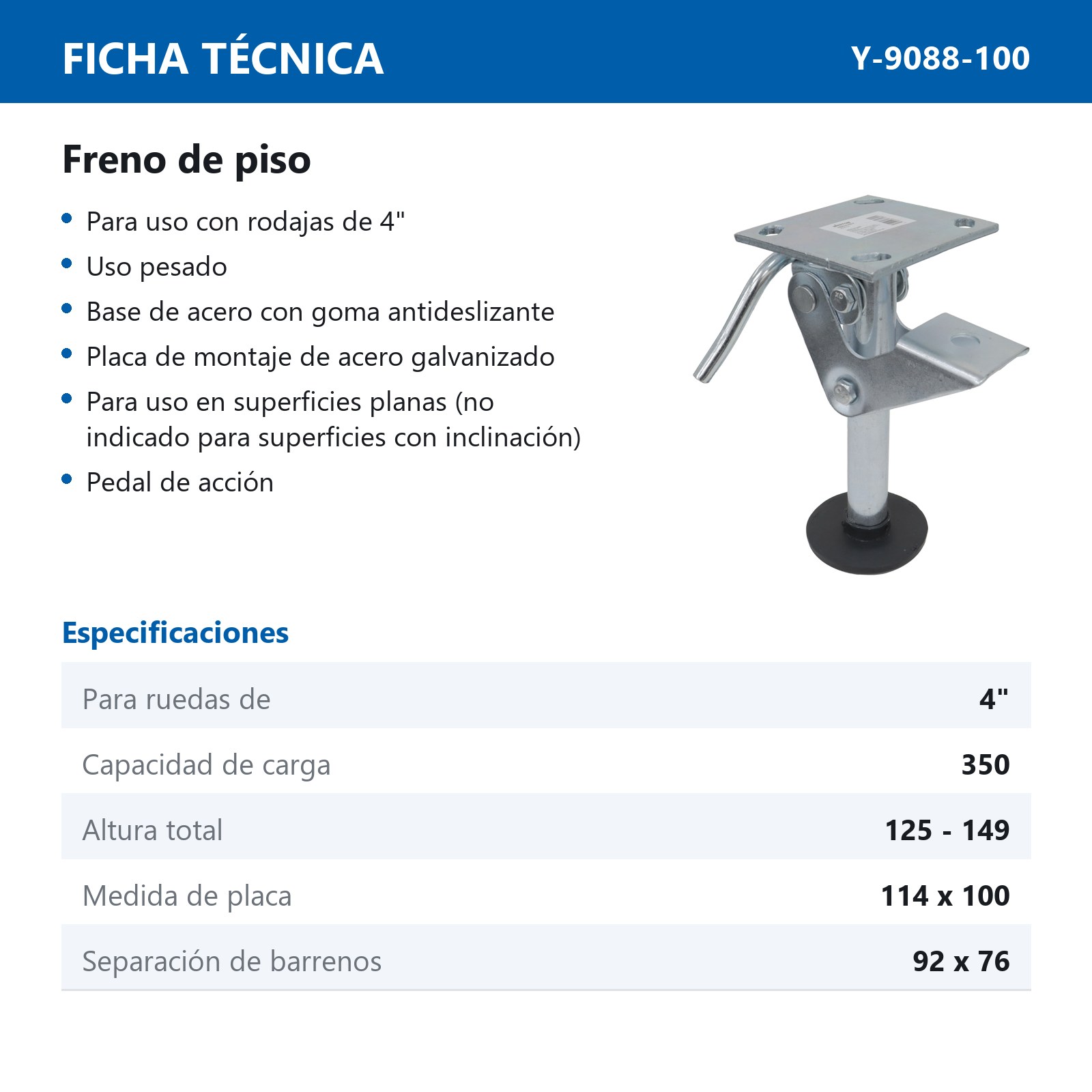 FRENO DE PISO 4" - Imagen 2