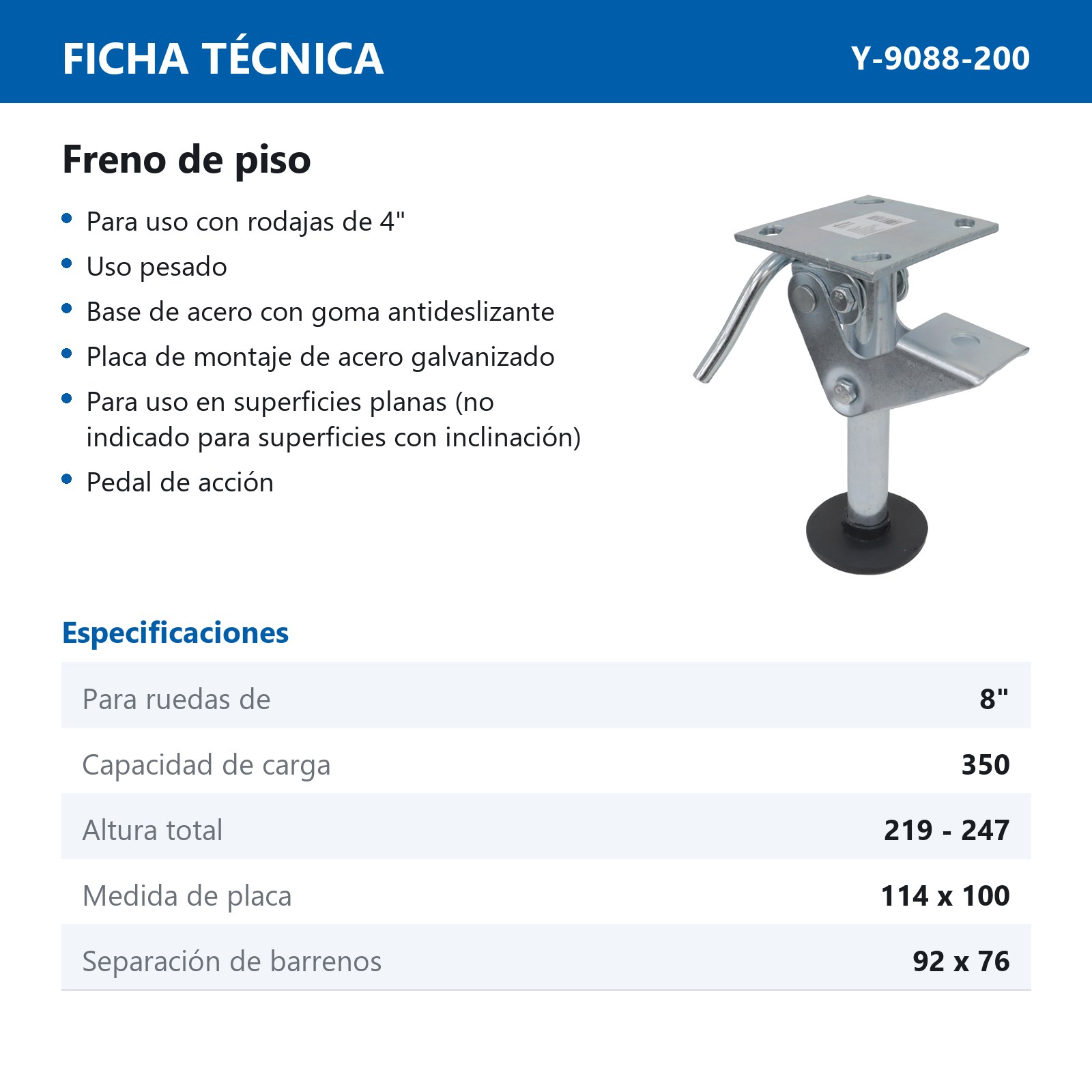 FRENO DE PISO 8" - Imagen 2