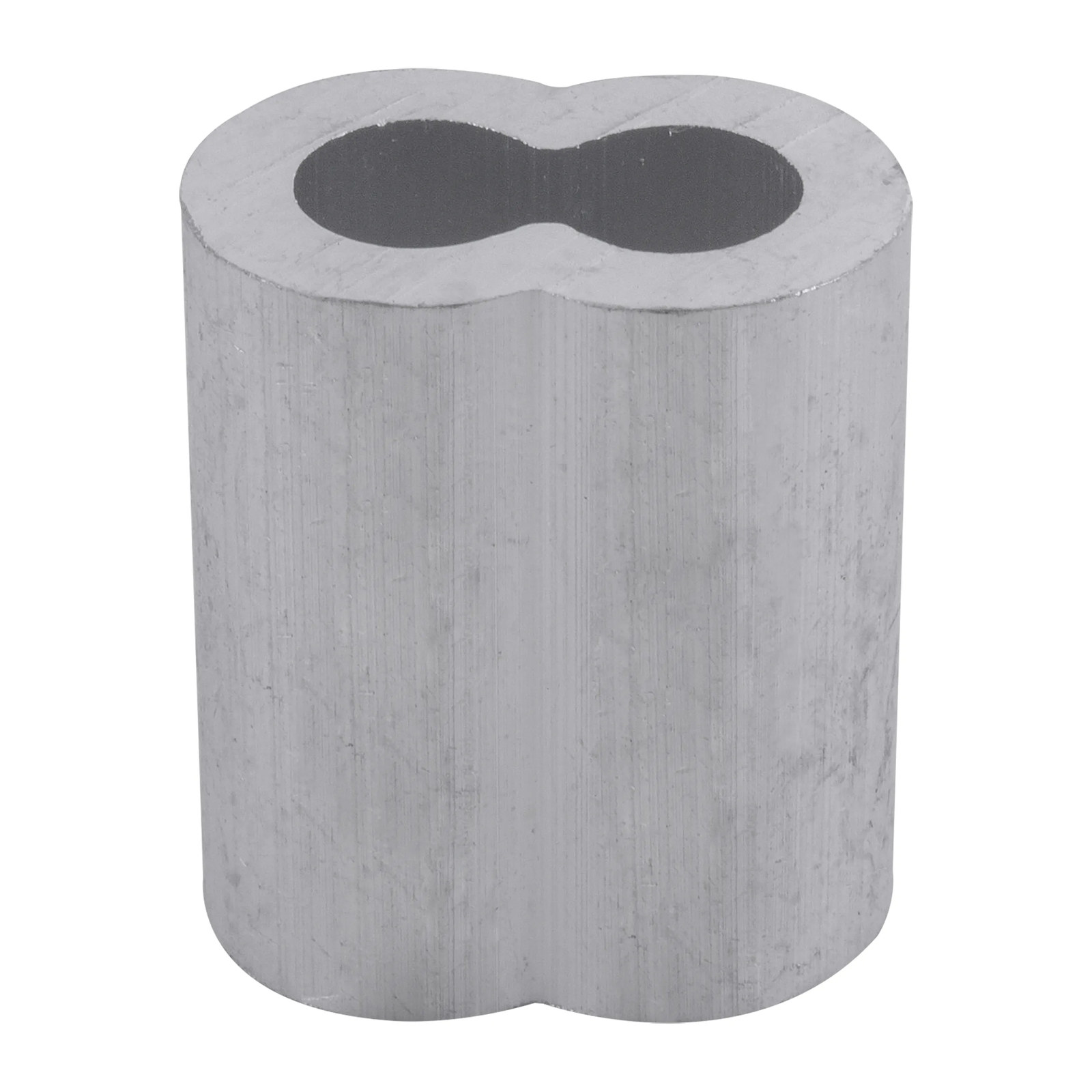 Casquillo Aluminio Doble 1/4" - Paquete 50 Piezas