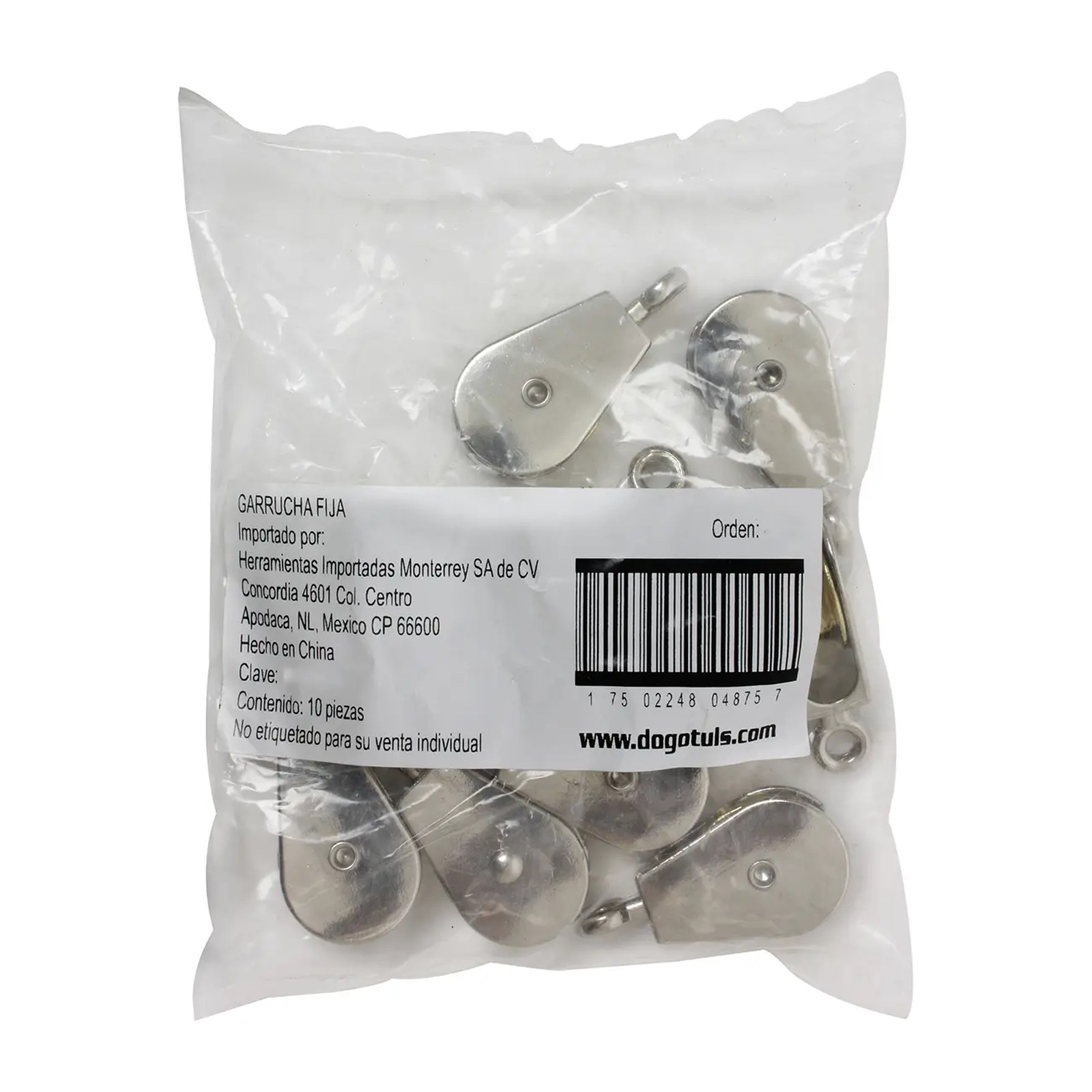 Garrucha Fija 1" (25 mm) Sencilla Zinc - Imagen 3