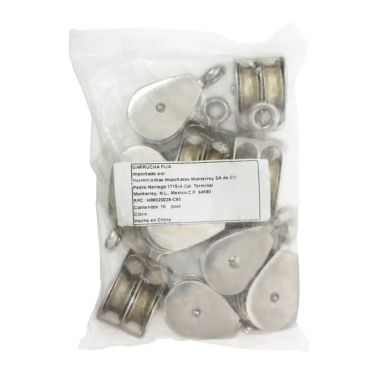 Garrucha Fija 1.5" (38 mm) Doble Zinc - Imagen 3