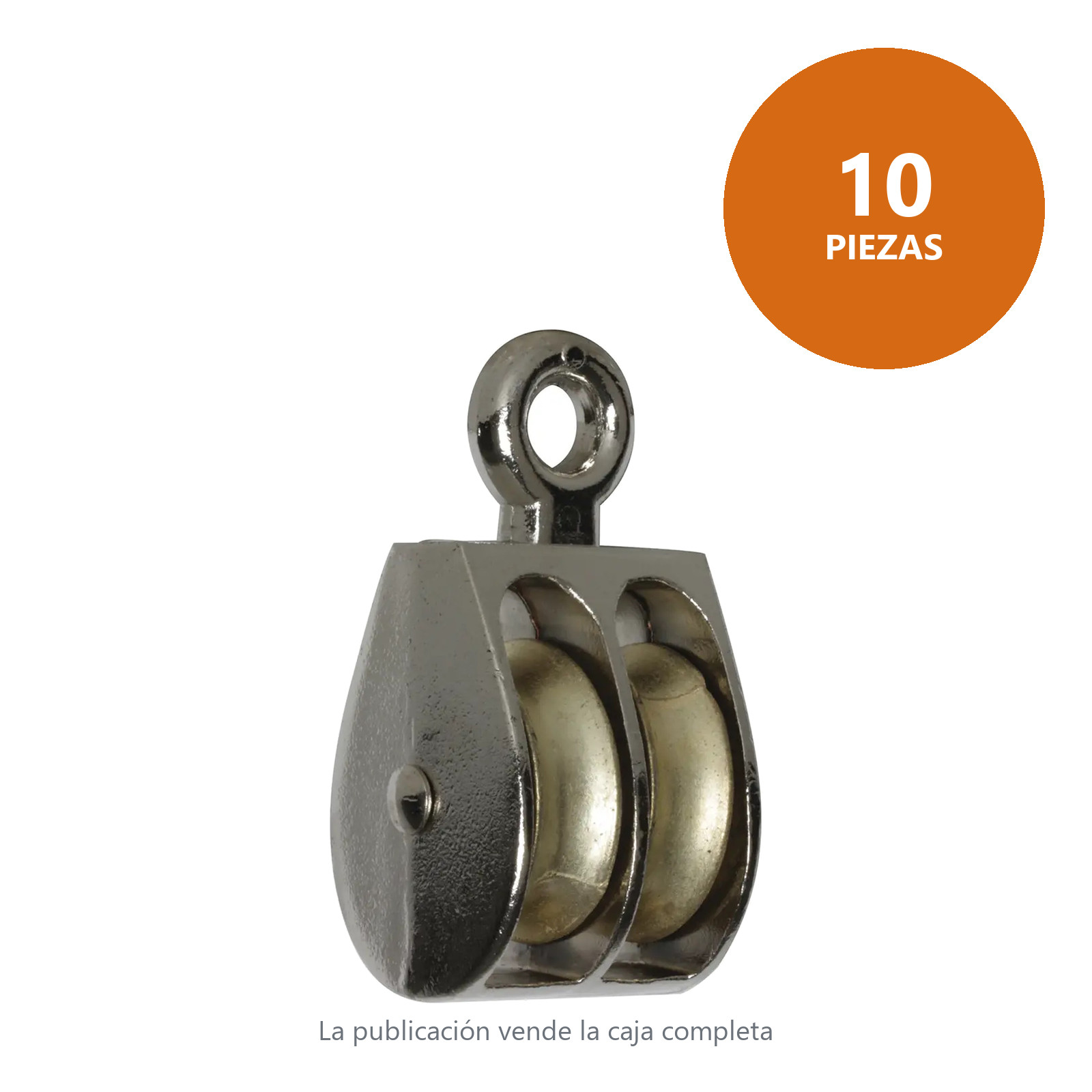 Garrucha Fija 1.5" (38 mm) Doble Zinc - Imagen 4