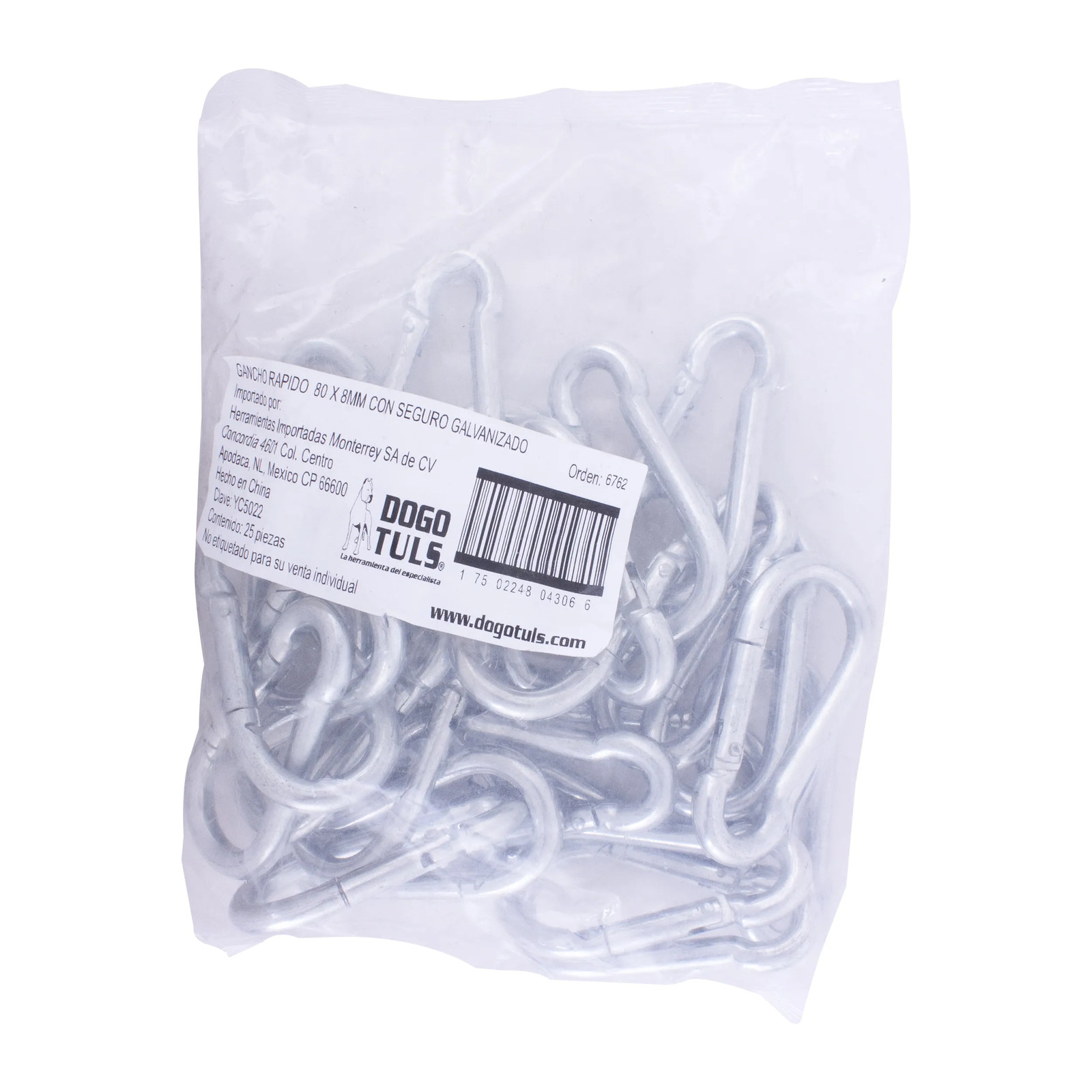 Gancho Rápido con Seguro Galvanizado 80 x 8 mm 181 kg - Imagen 4